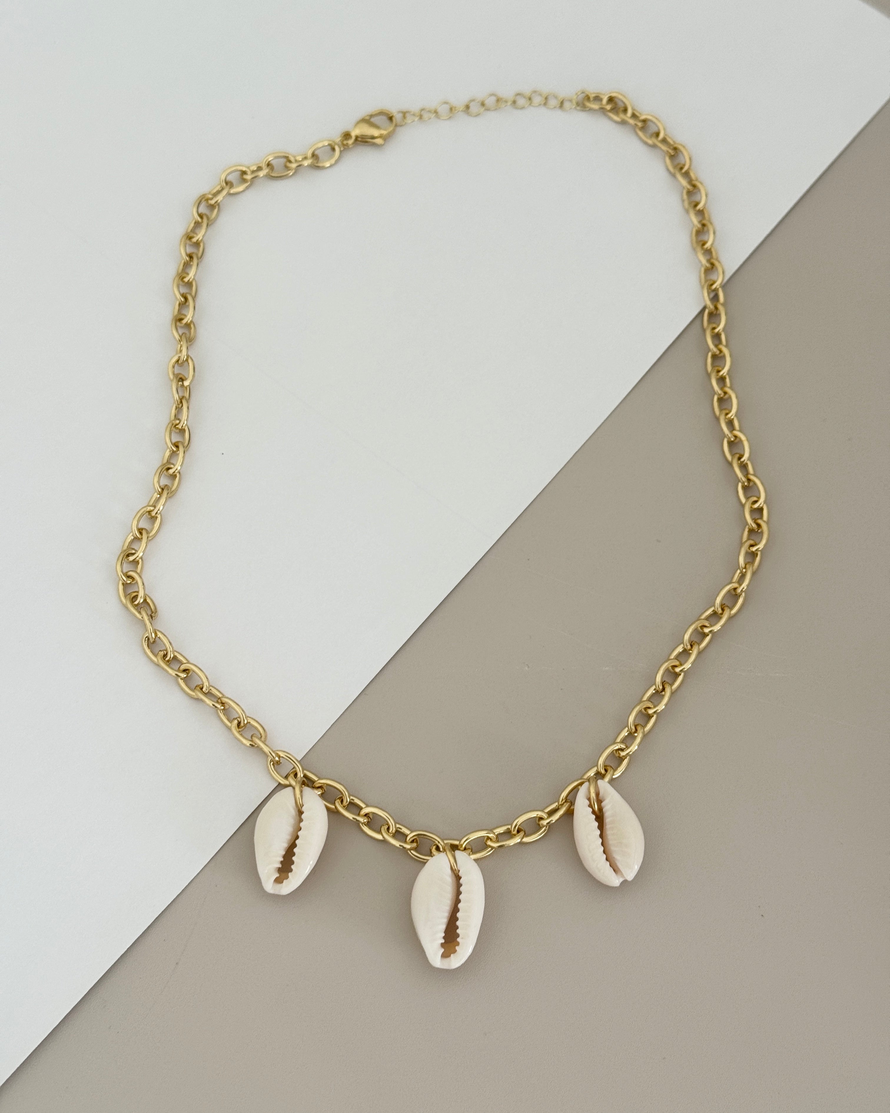 Cowrie Gold Chain Necklace