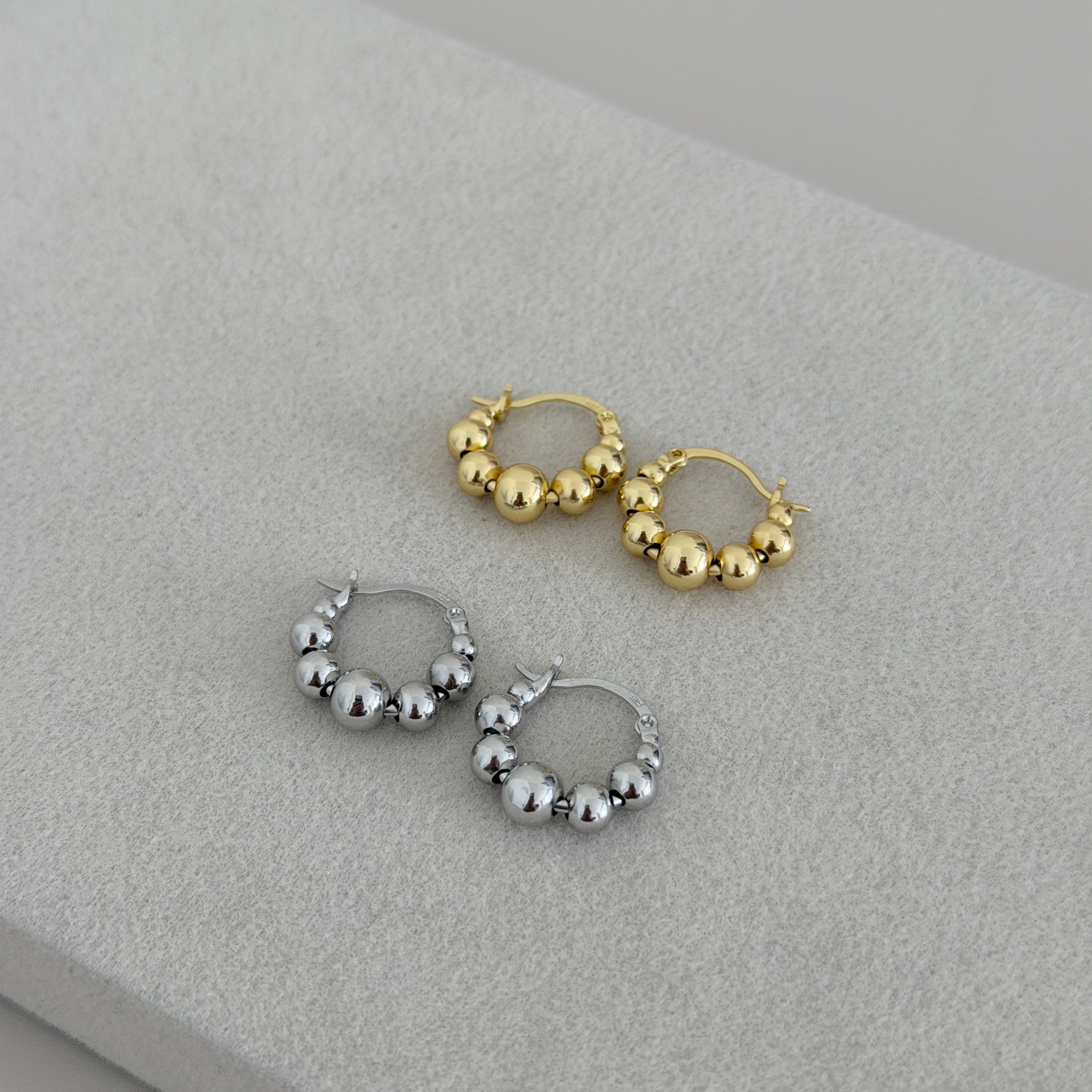 Amelia Beaded Hoop Earrings