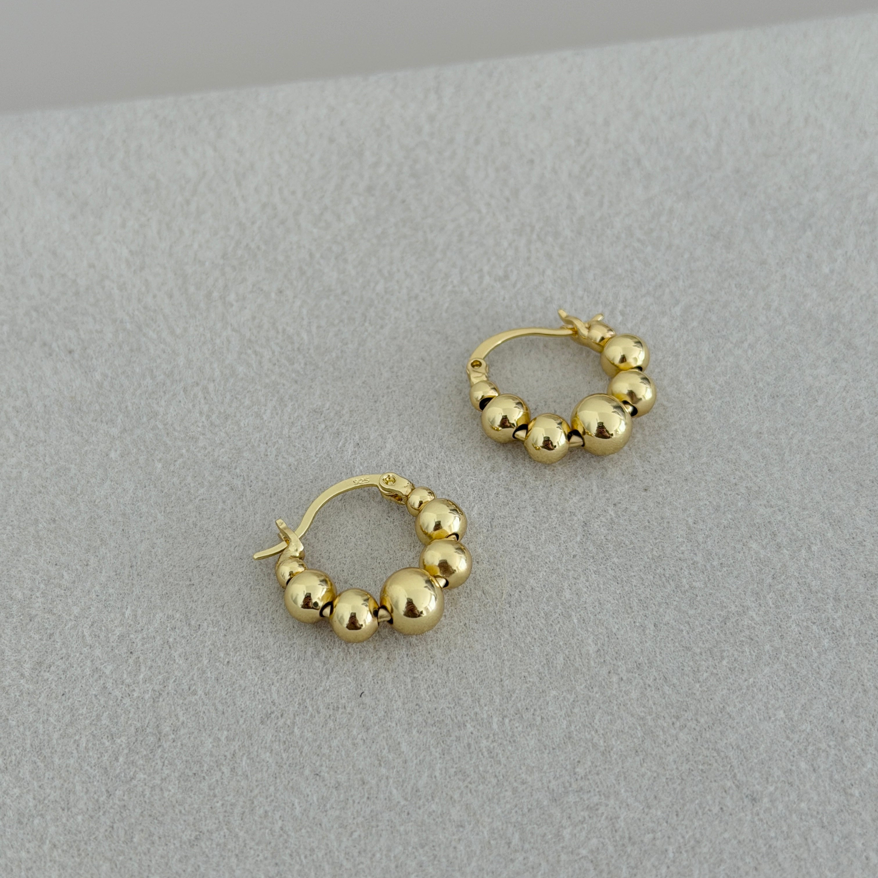 Amelia Beaded Hoop Earrings