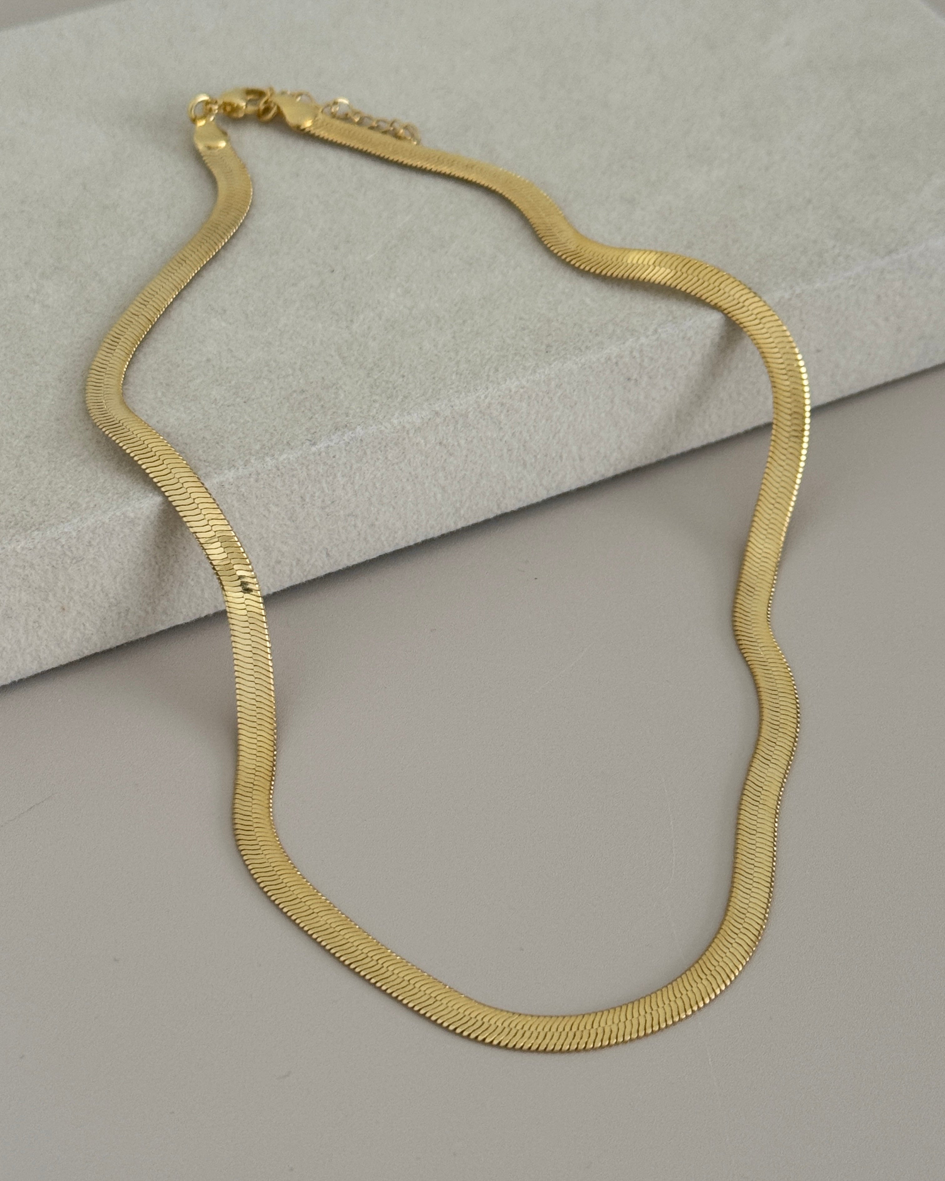 Classic Herringbone Chain Necklace