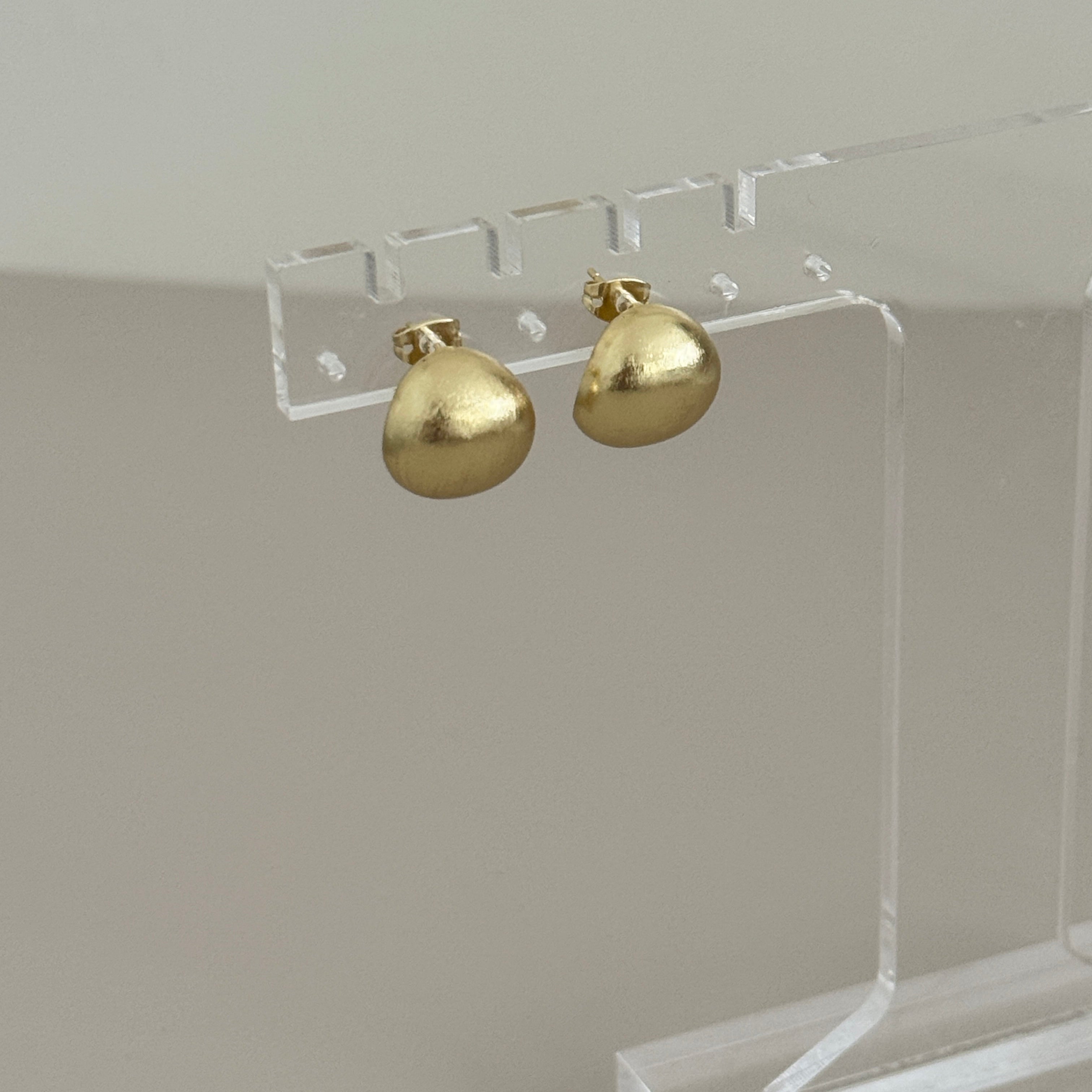 Molten Gold Stud Earrings