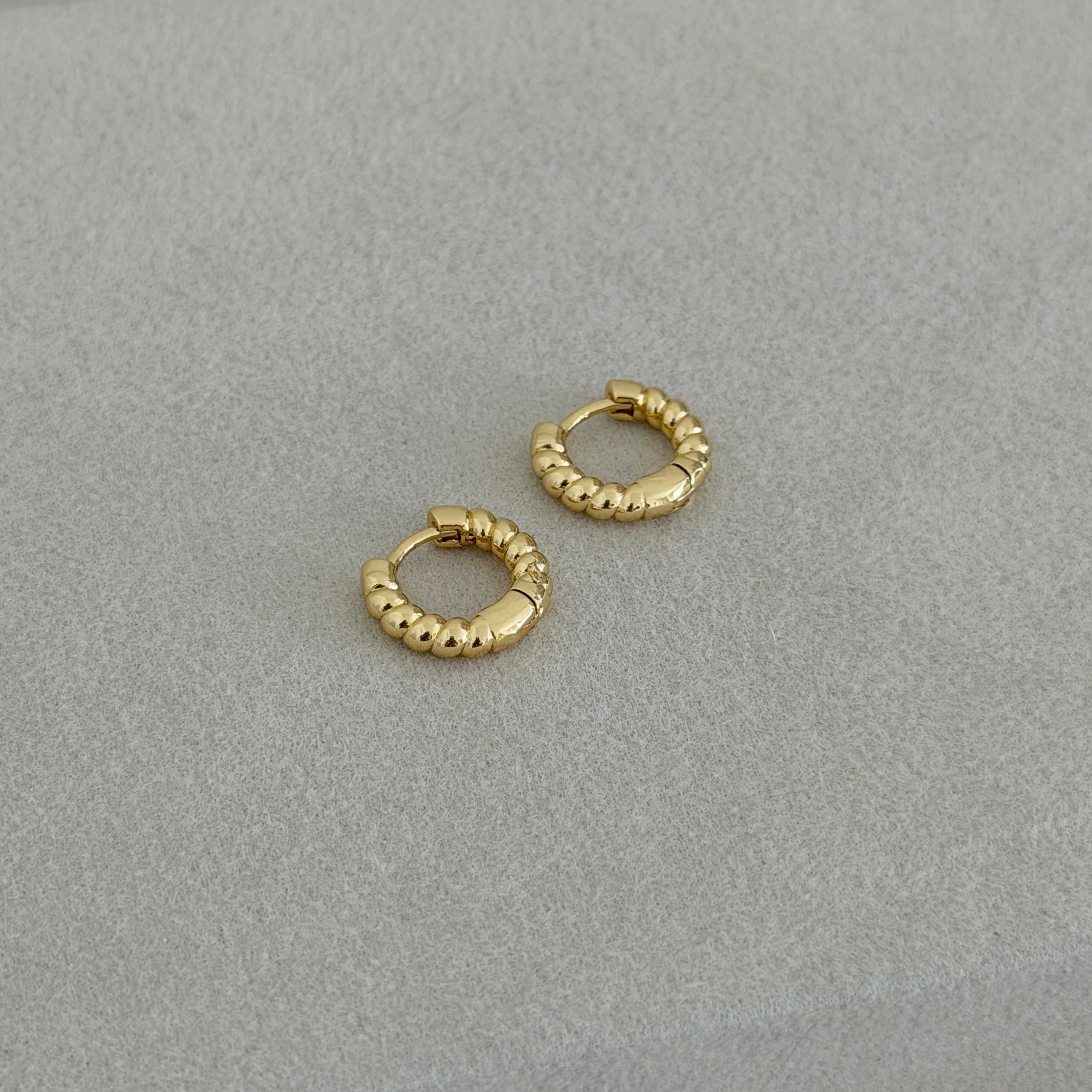 Beaded Mini Hoop Earrings