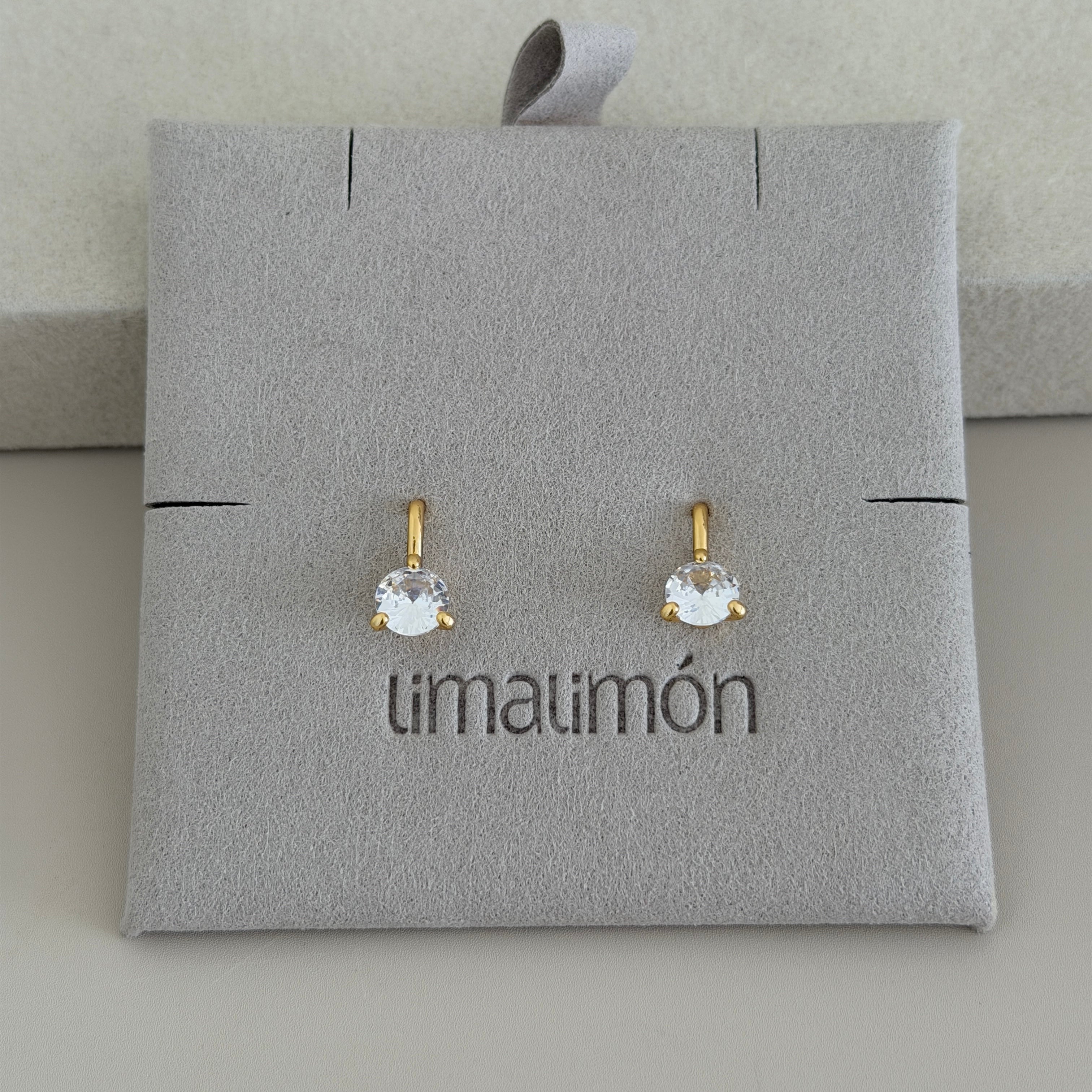 Crystal Drop Stud Earrings