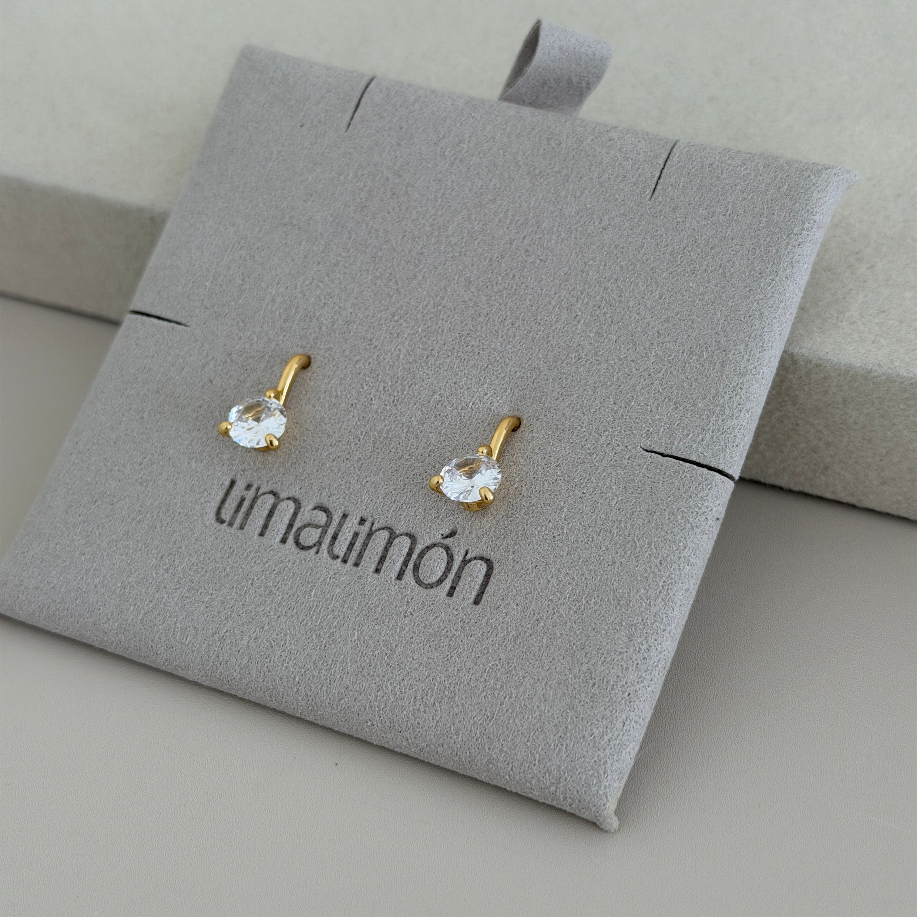 Crystal Drop Stud Earrings