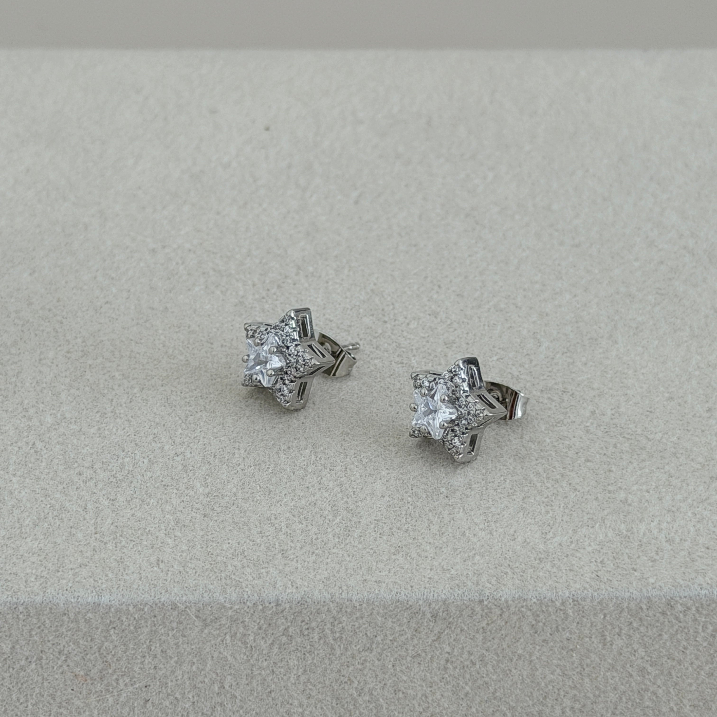 Sparkle Star Stud Earrings