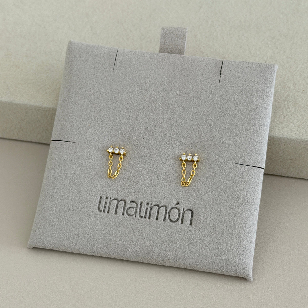 Crystal Chain Stud Earrings