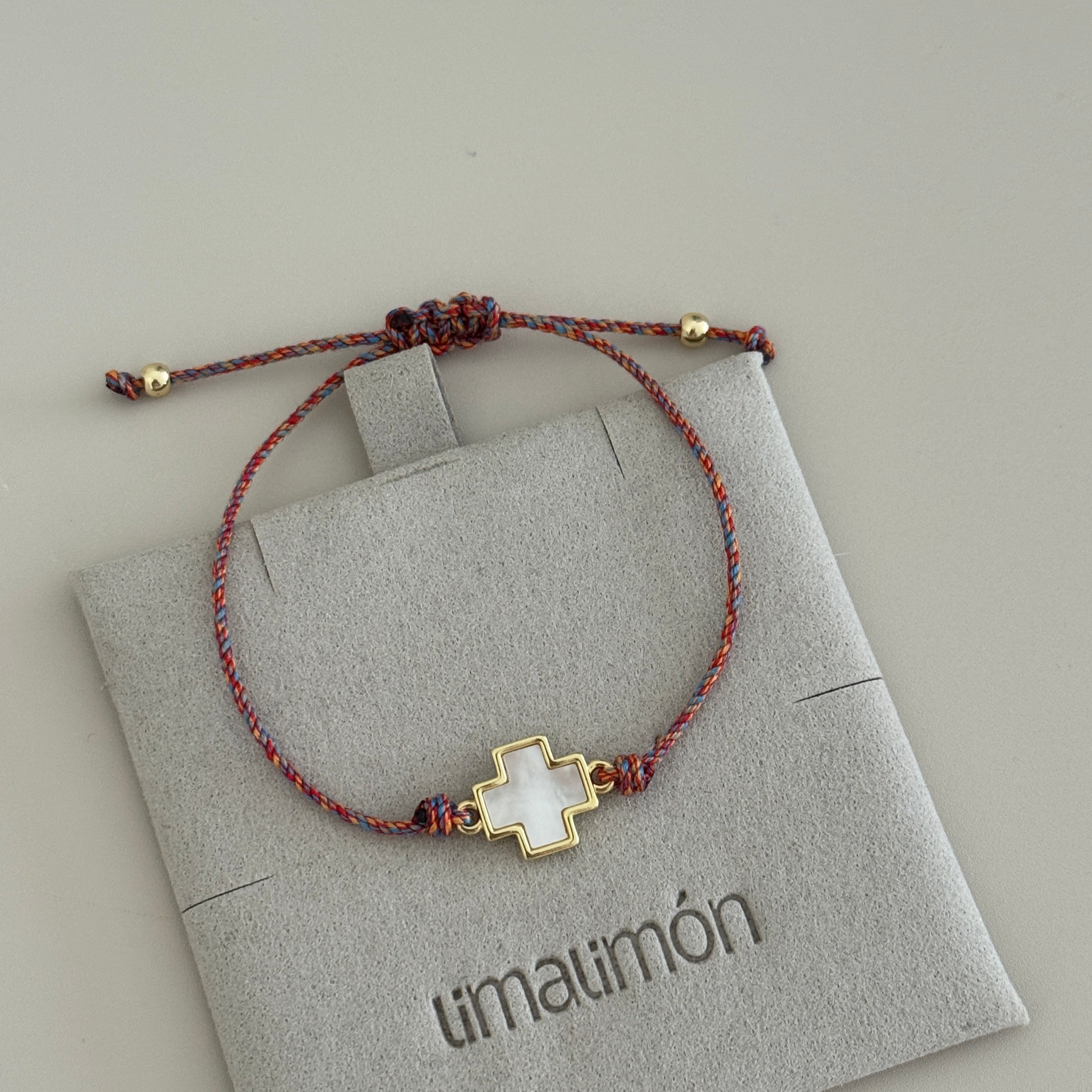 Cord Bracelet with Mother of Pearl Charms