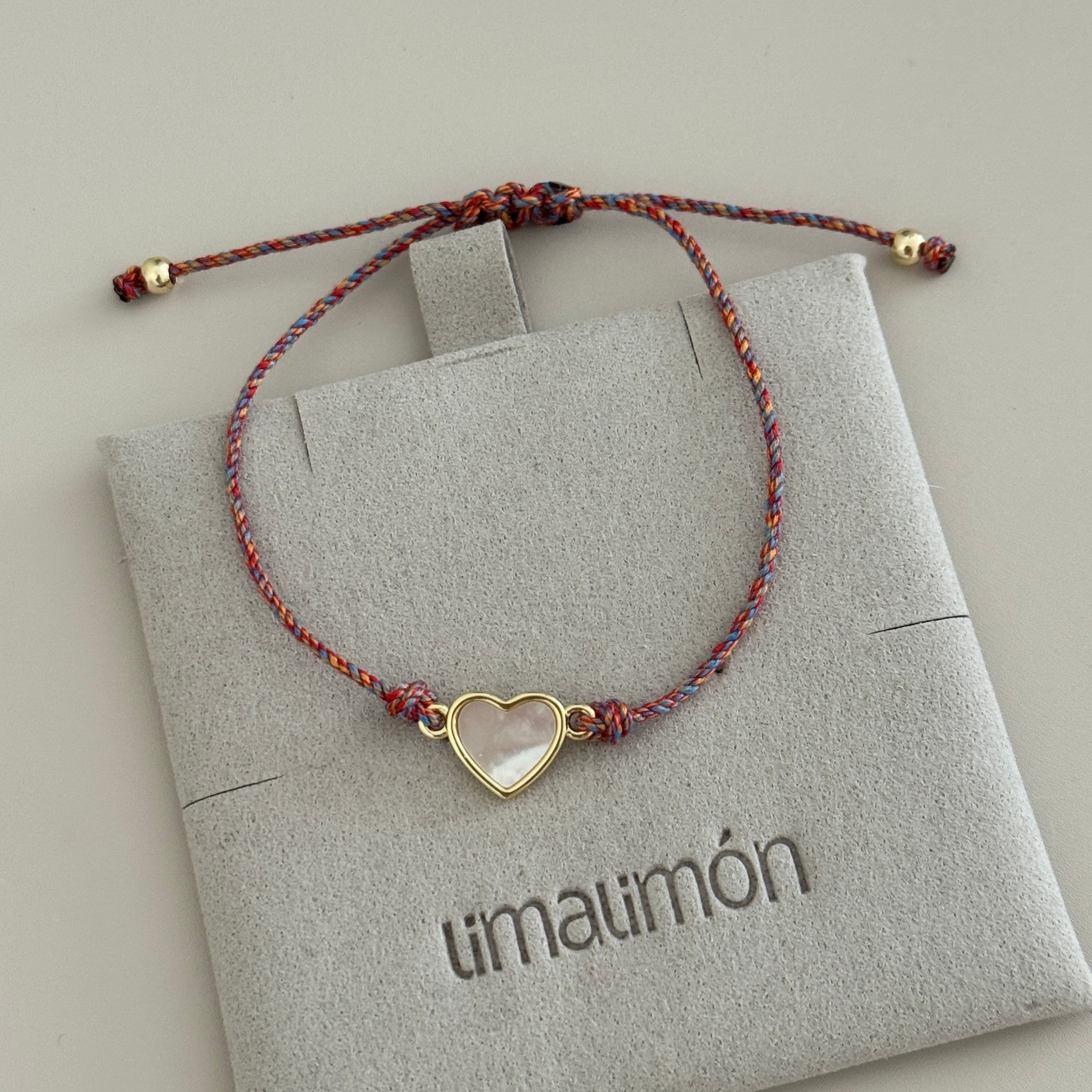 Cord Bracelet with Mother of Pearl Charms