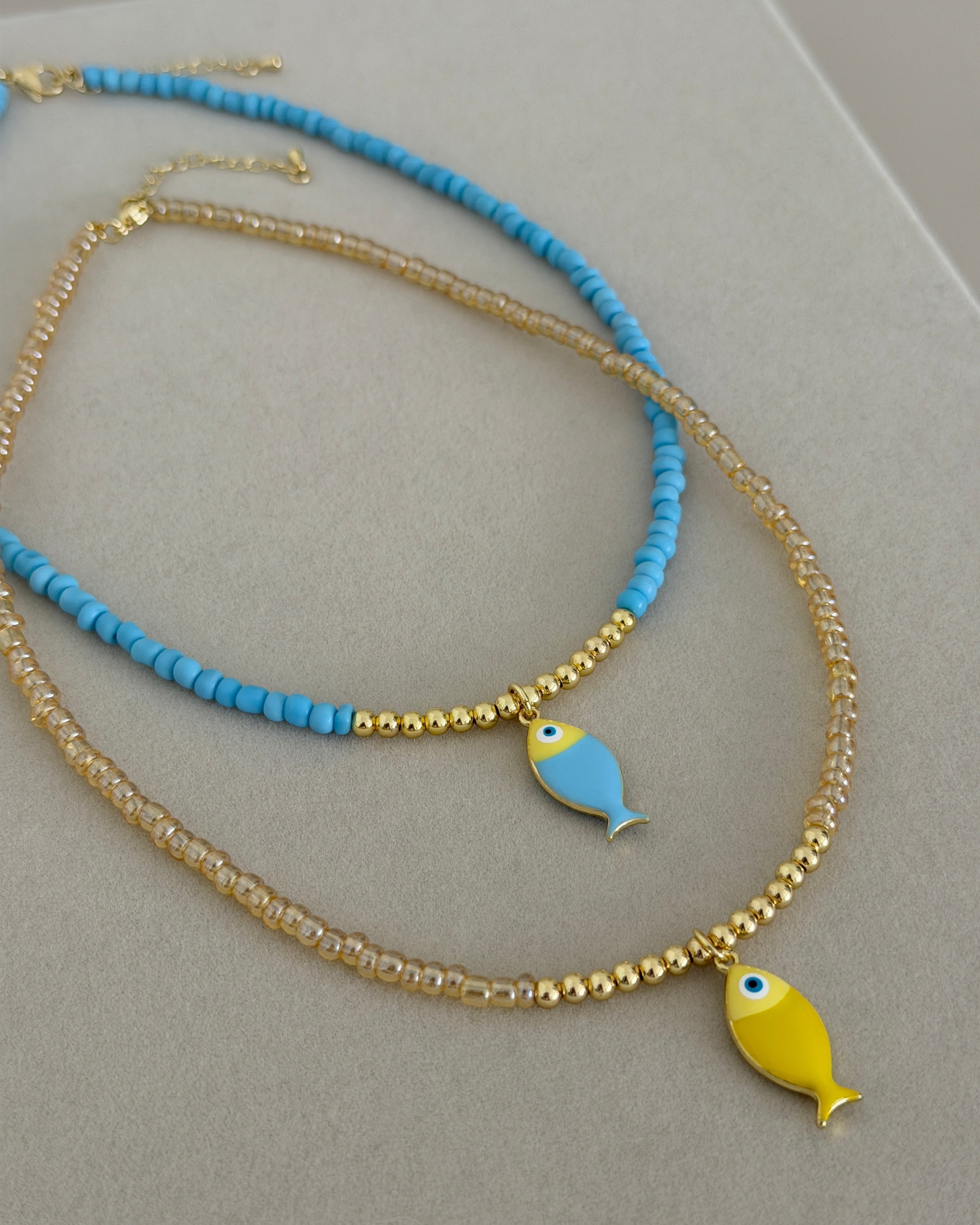 Lucky Fish Beaded Necklace