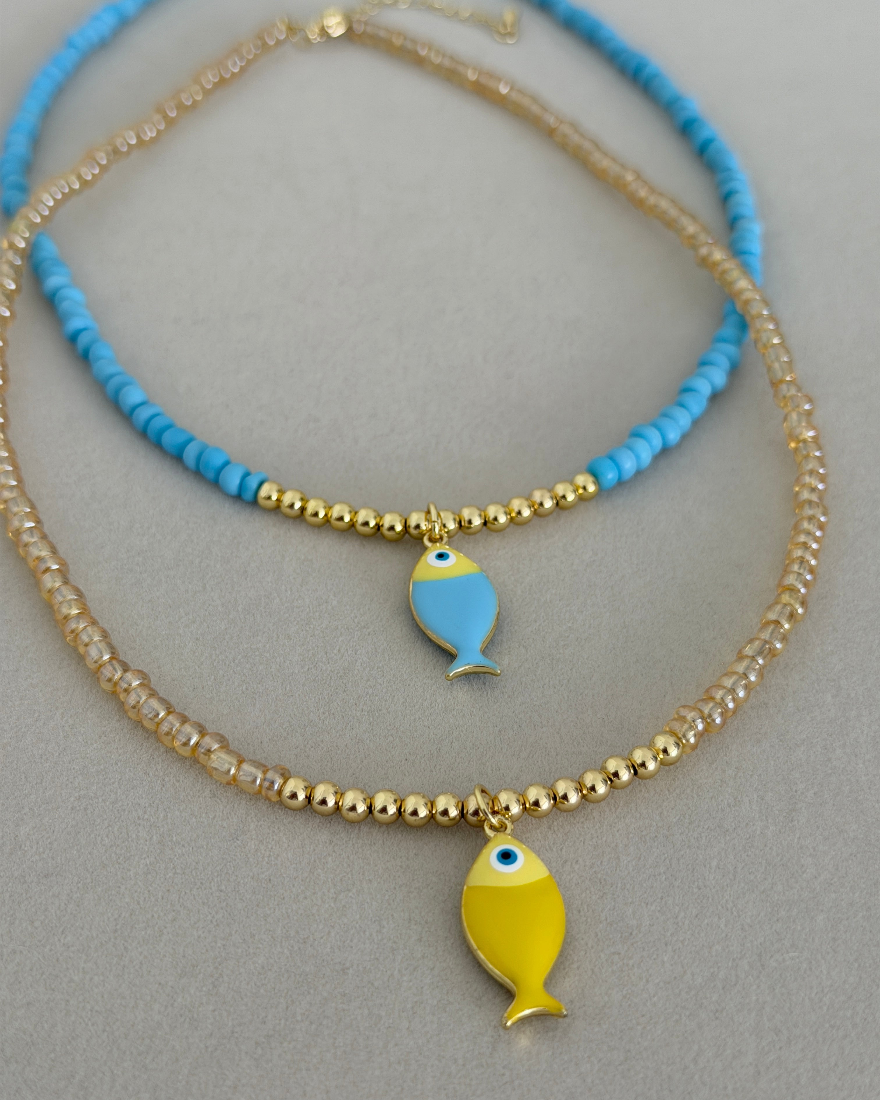 Lucky Fish Beaded Necklace