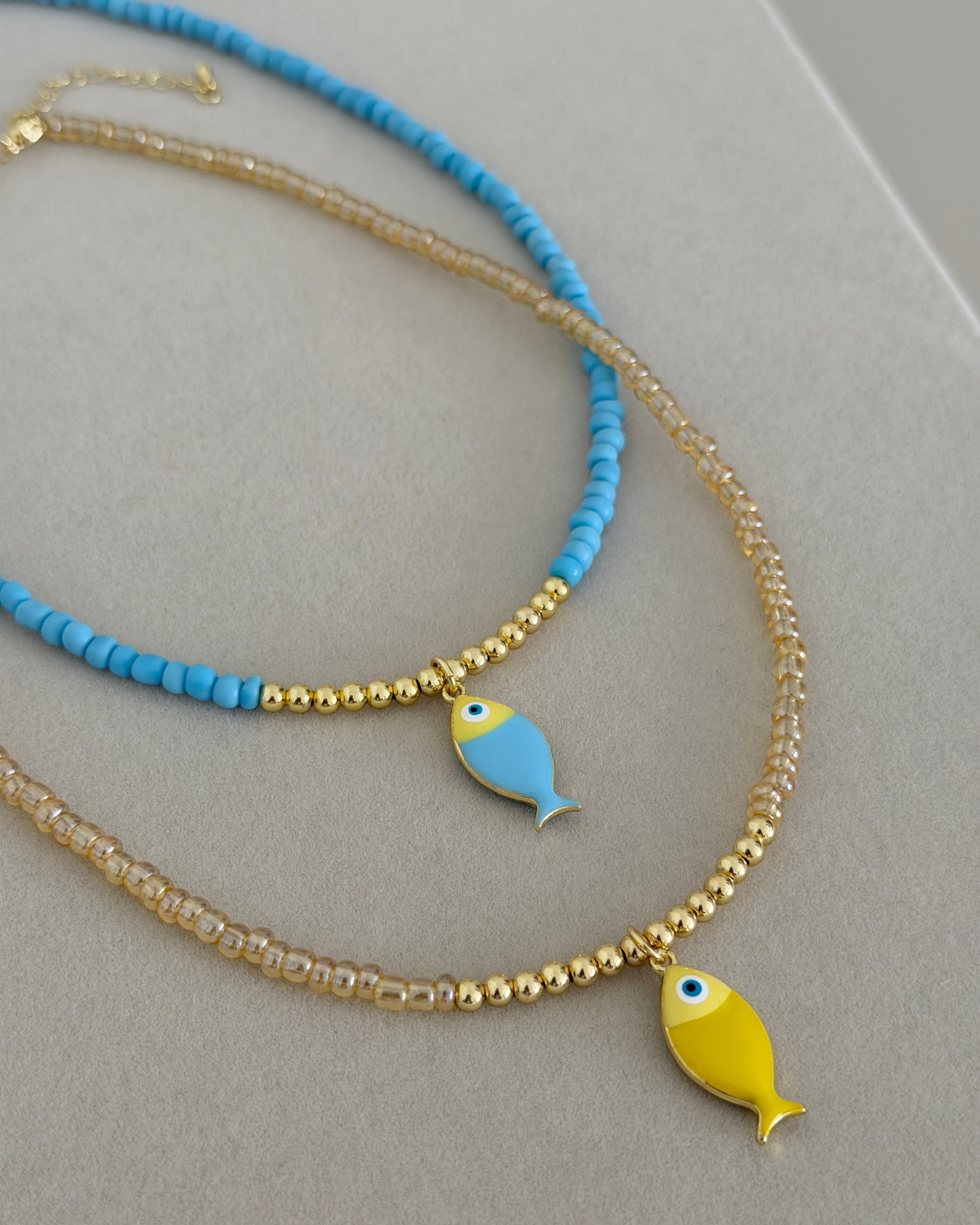 Lucky Fish Beaded Necklace