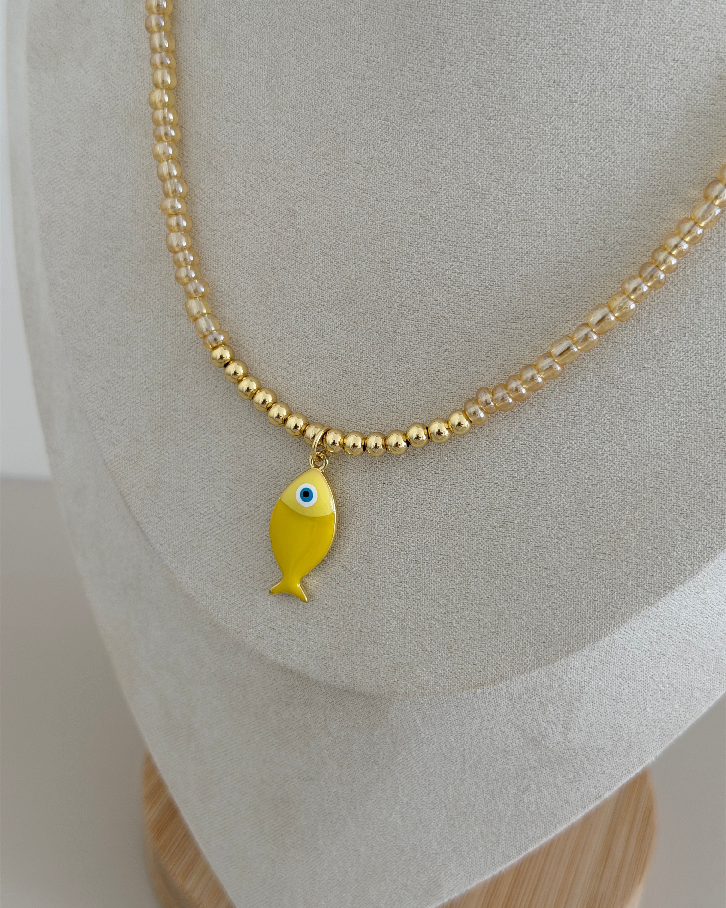 Lucky Fish Beaded Necklace
