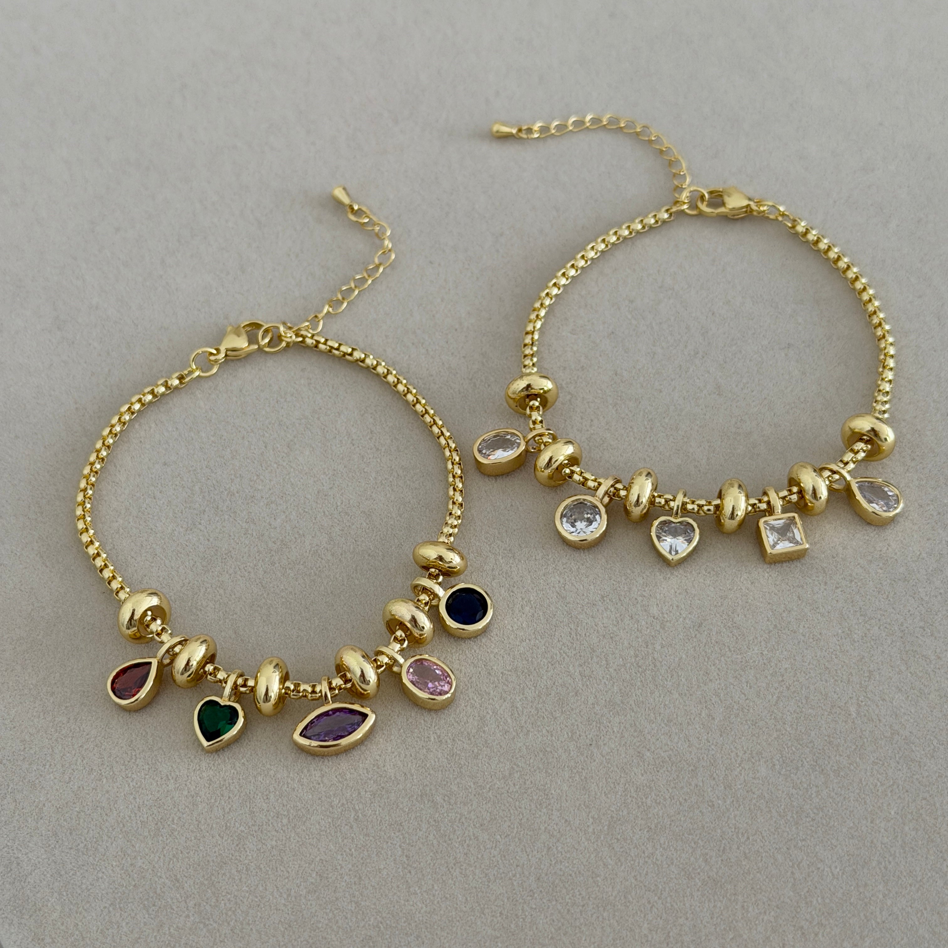 Gem Charm Bracelet