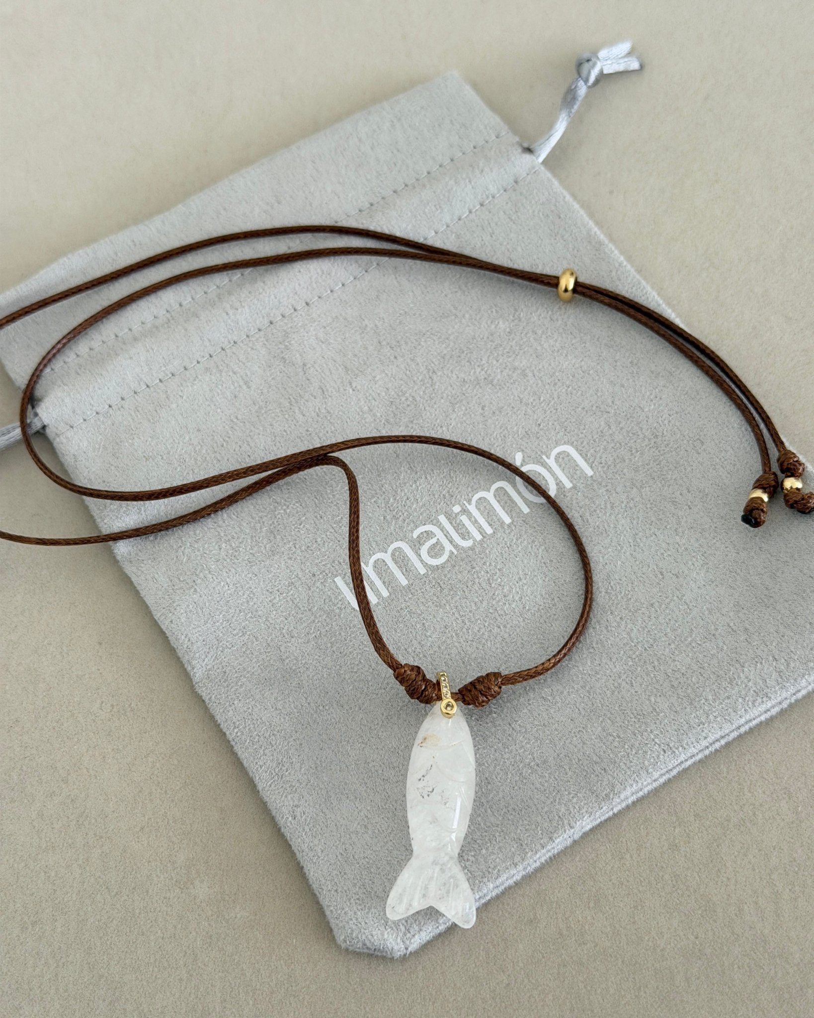 Adjustable Fish Cord Necklace - Necklaces | LimaLimón Store - 4