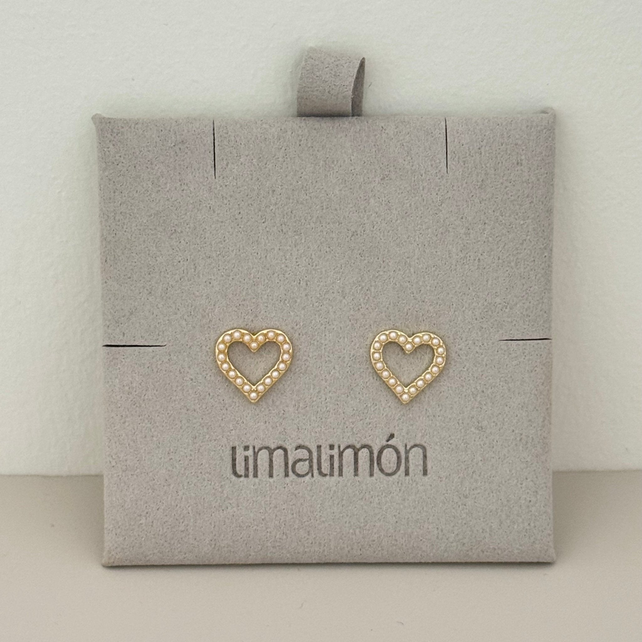 Amelie Pearl Heart Studs - Earring | LimaLimón Store - 3