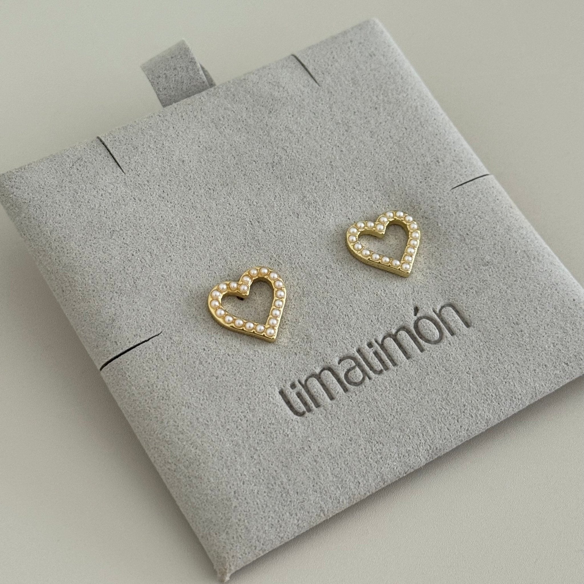Amelie Pearl Heart Studs - Earring | LimaLimón Store - 2