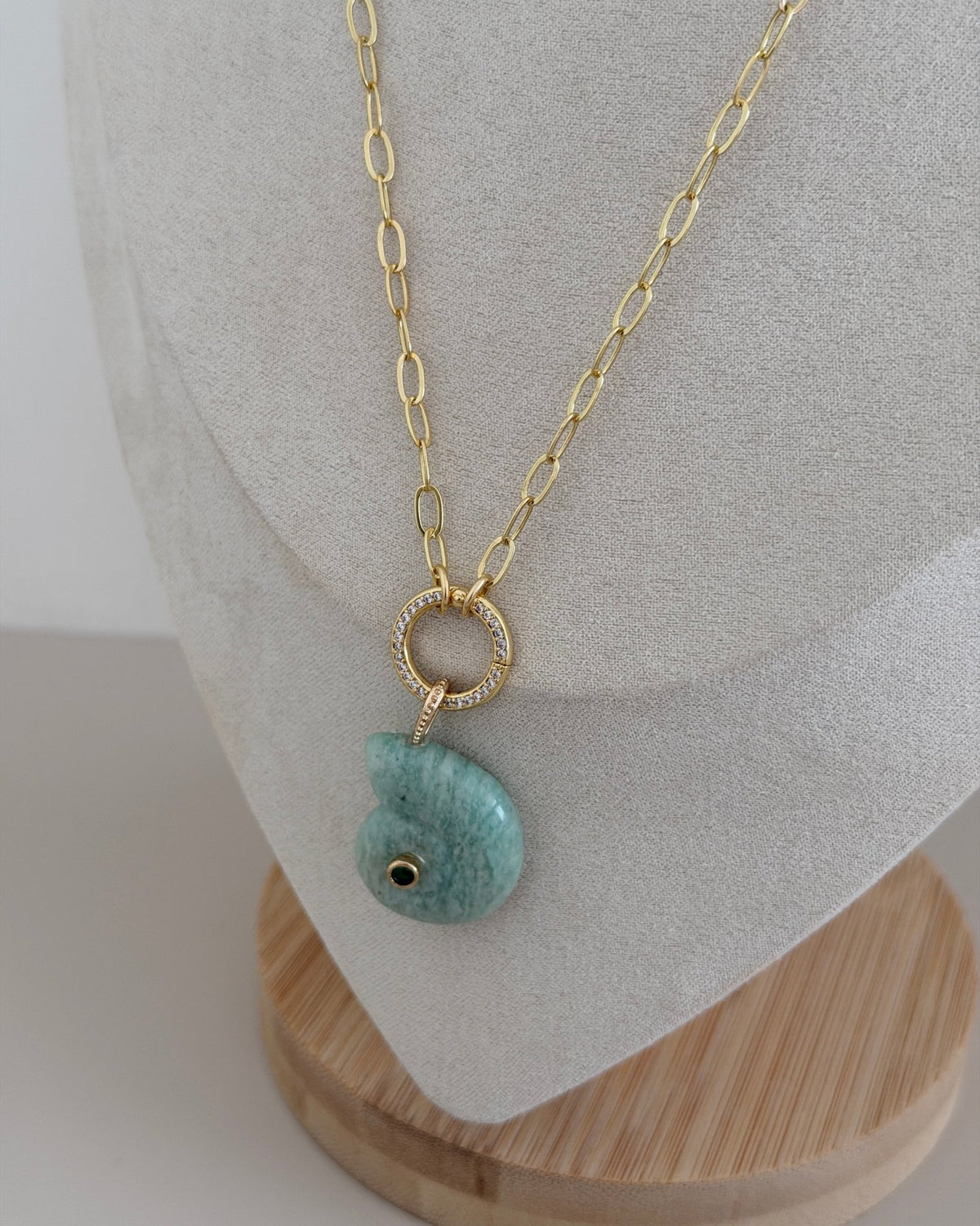 Aqua Ammonite Necklace - Necklaces | LimaLimón Store - 3