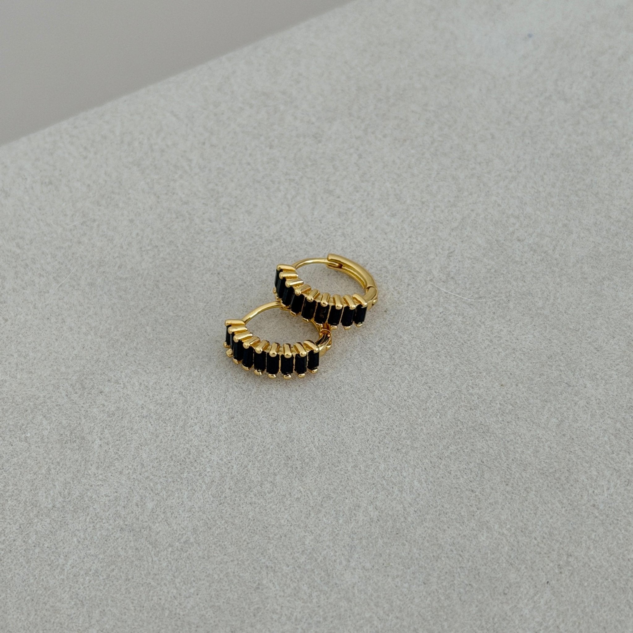 Baguette Crystal Hoop Earrings - Earring | LimaLimón Store - 2