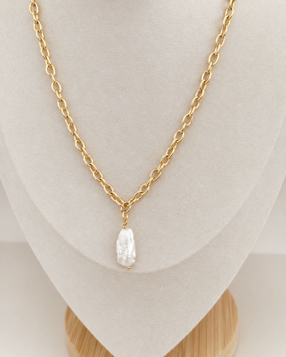 Baroque Pearl Chain Necklace - Necklaces | LimaLimón Store - 2
