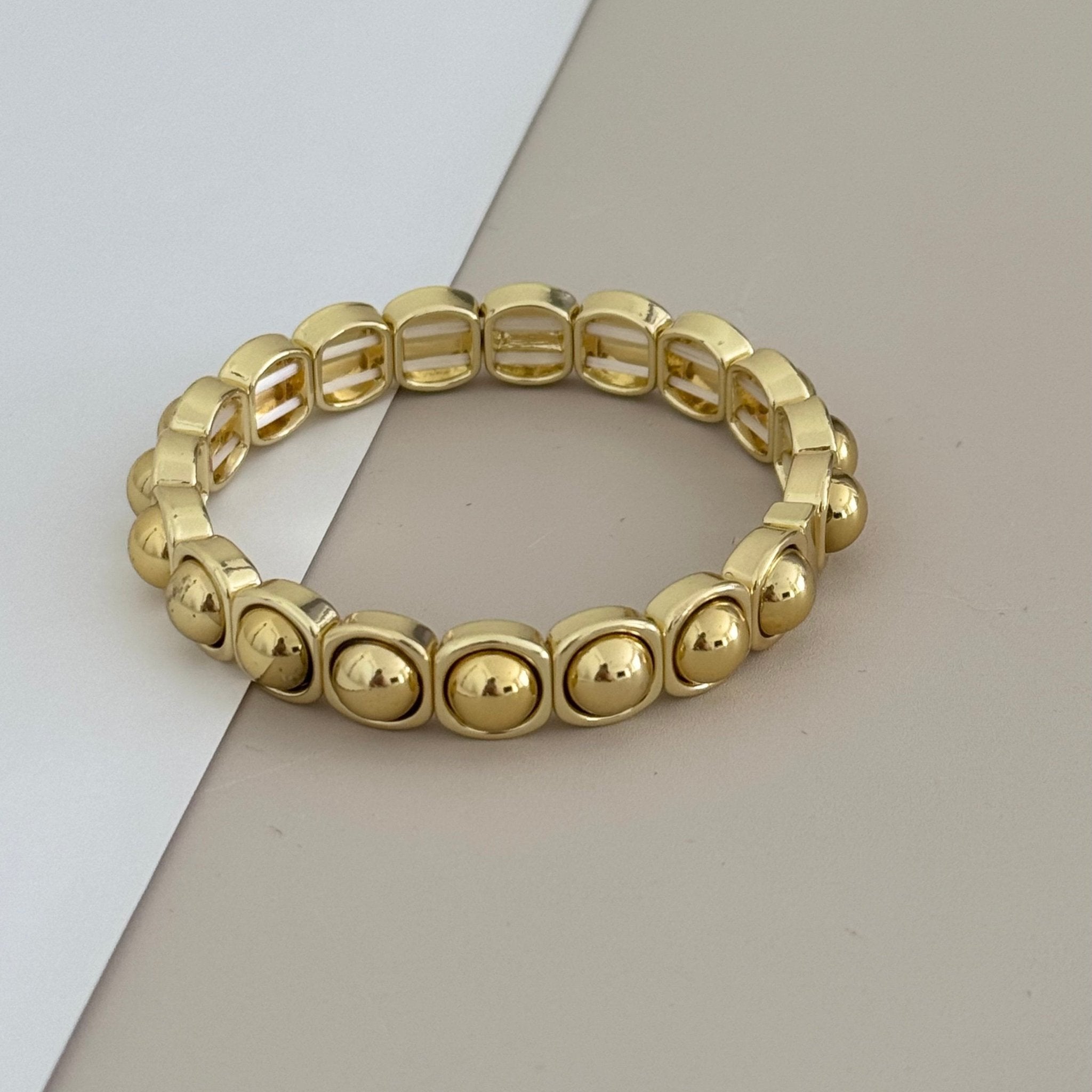Metallic Capsule Stretch Bracelets ( Gold & Two Tone) - Bracelet | LimaLimón Store - 8