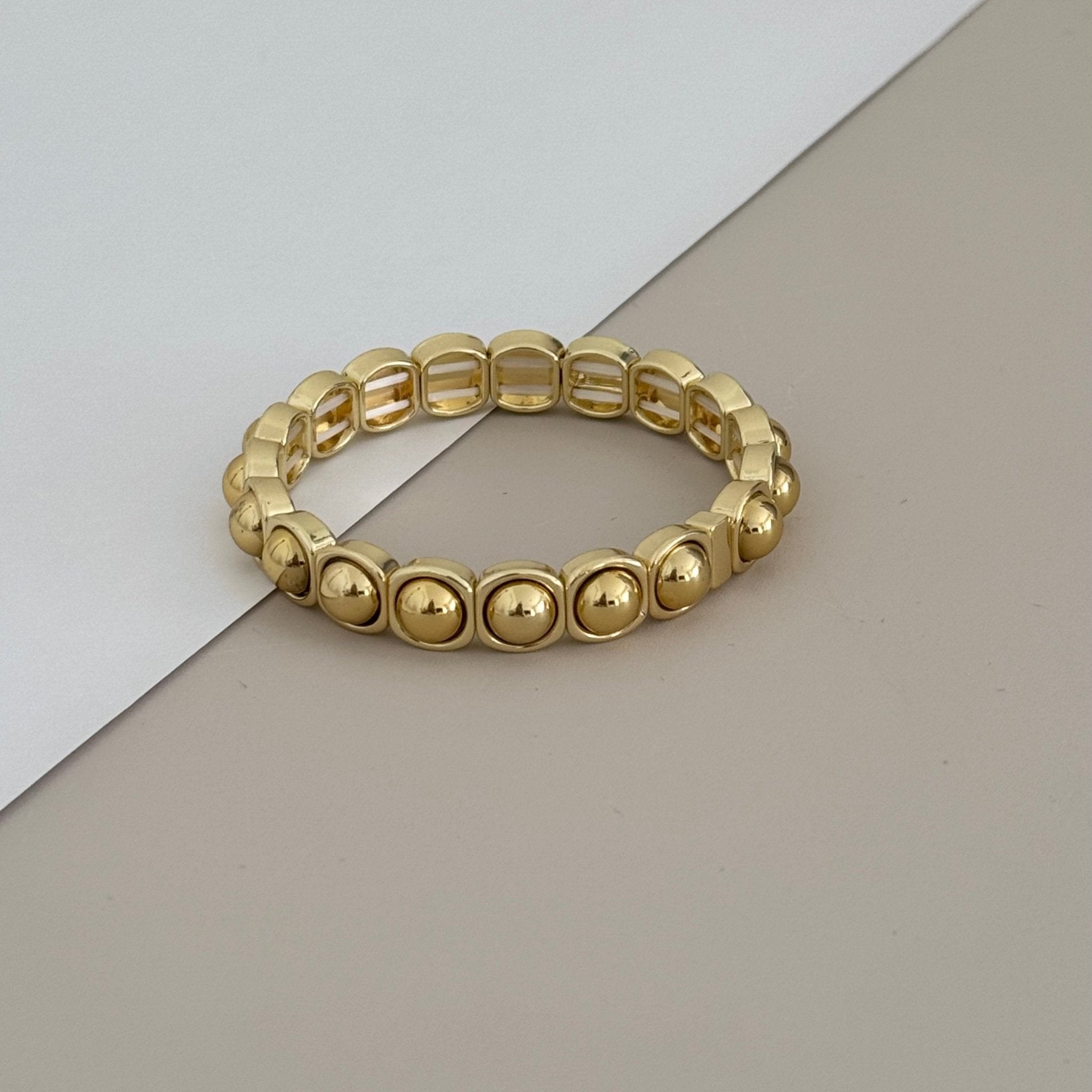 Metallic Capsule Stretch Bracelets ( Gold & Two Tone) - Bracelet | LimaLimón Store - 2