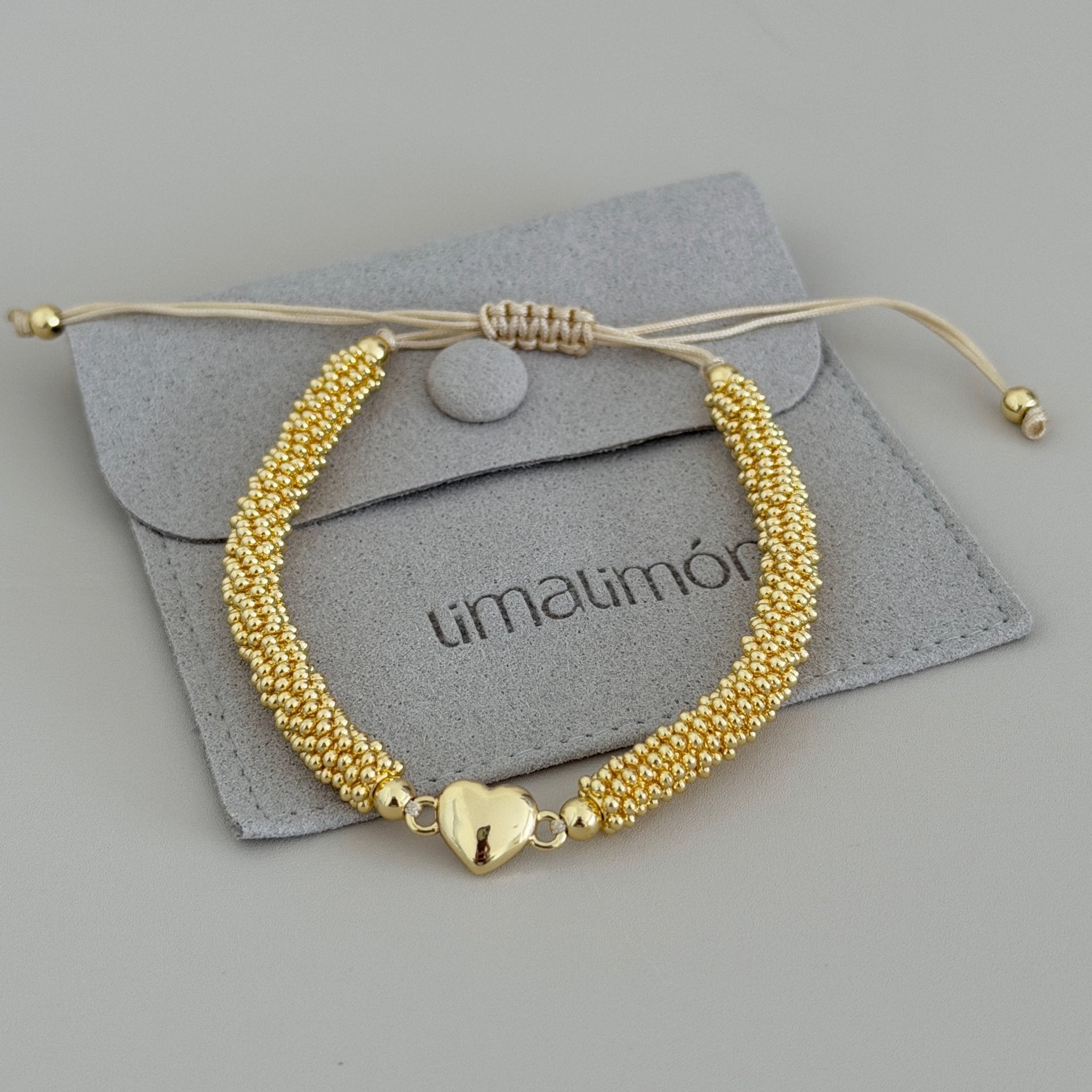 Beaded Heart Adjustable Bracelet - Bracelet | LimaLimón Store - 2