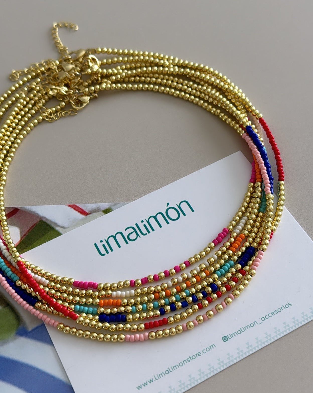 Beads Colors Necklace - Necklace | LimaLimón Store - 2