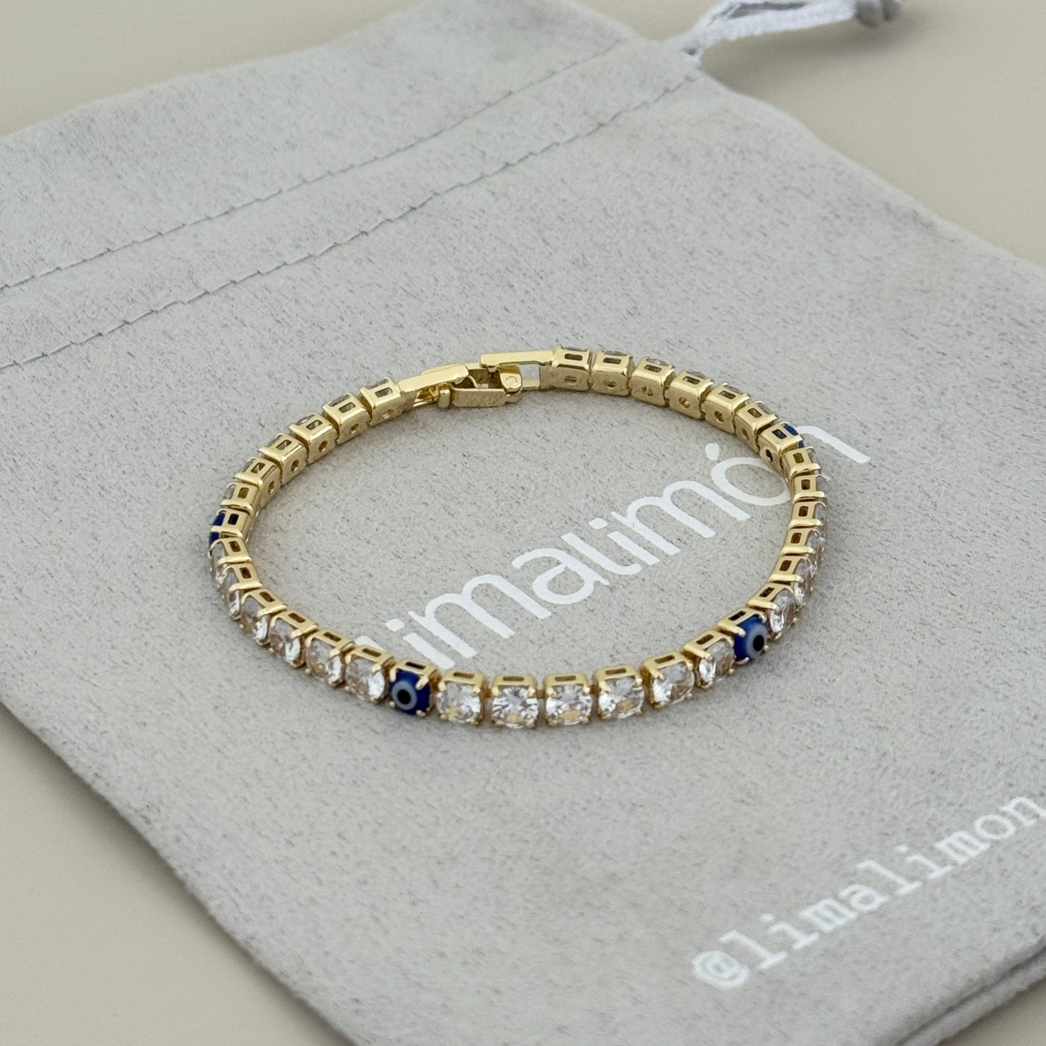 Blue Charm Tennis Bracelet - Bracelet | LimaLimón Store - 2