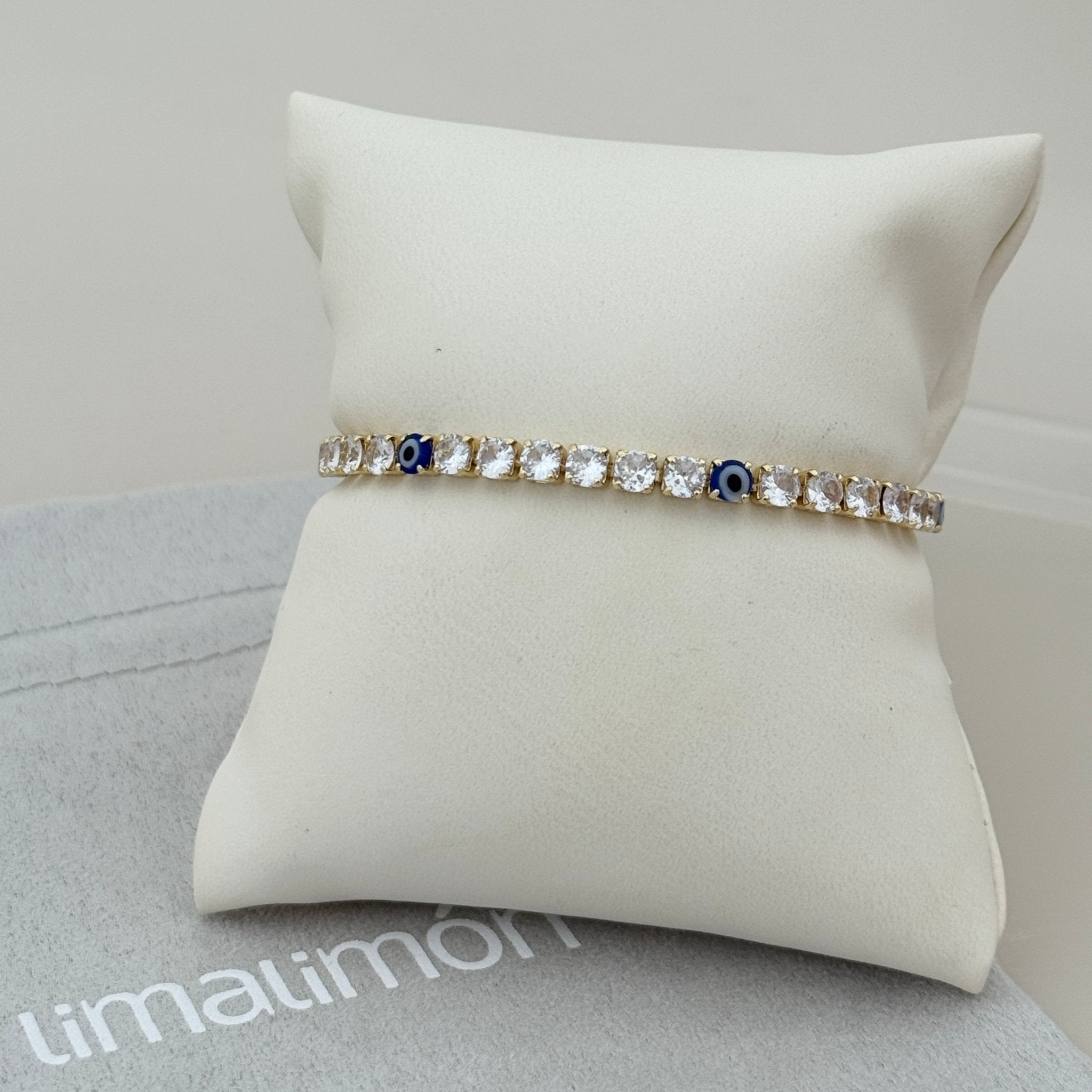 Blue Charm Tennis Bracelet - Bracelet | LimaLimón Store - 3
