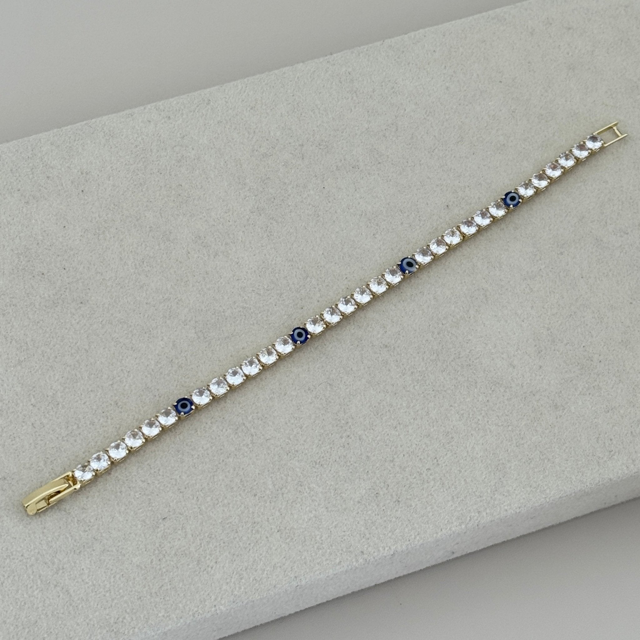 Blue Charm Tennis Bracelet - Bracelet | LimaLimón Store - 4