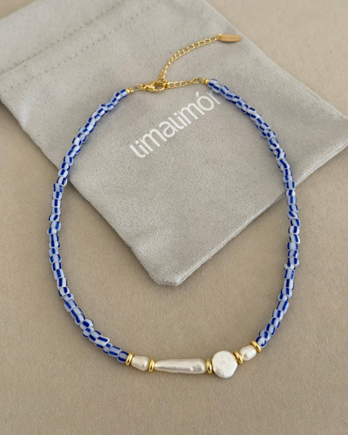 Blue Coast Pearl Choker - Necklaces | LimaLimón Store - 4