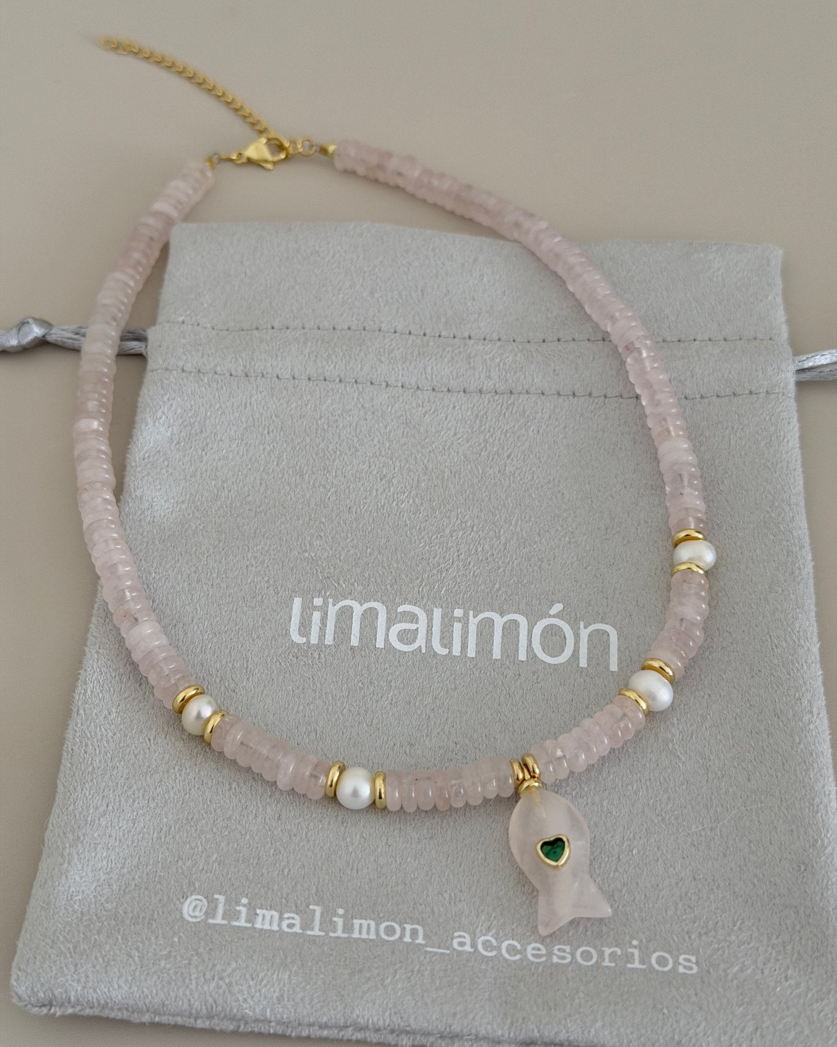 Blush Heart Necklace - Necklace | LimaLimón Store - 3