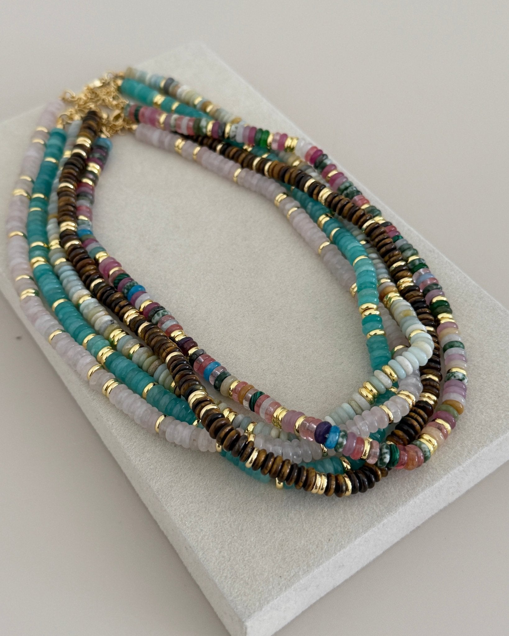 Boho Luxe Multicolor Beaded Necklace - Necklace | LimaLimón Store - 1
