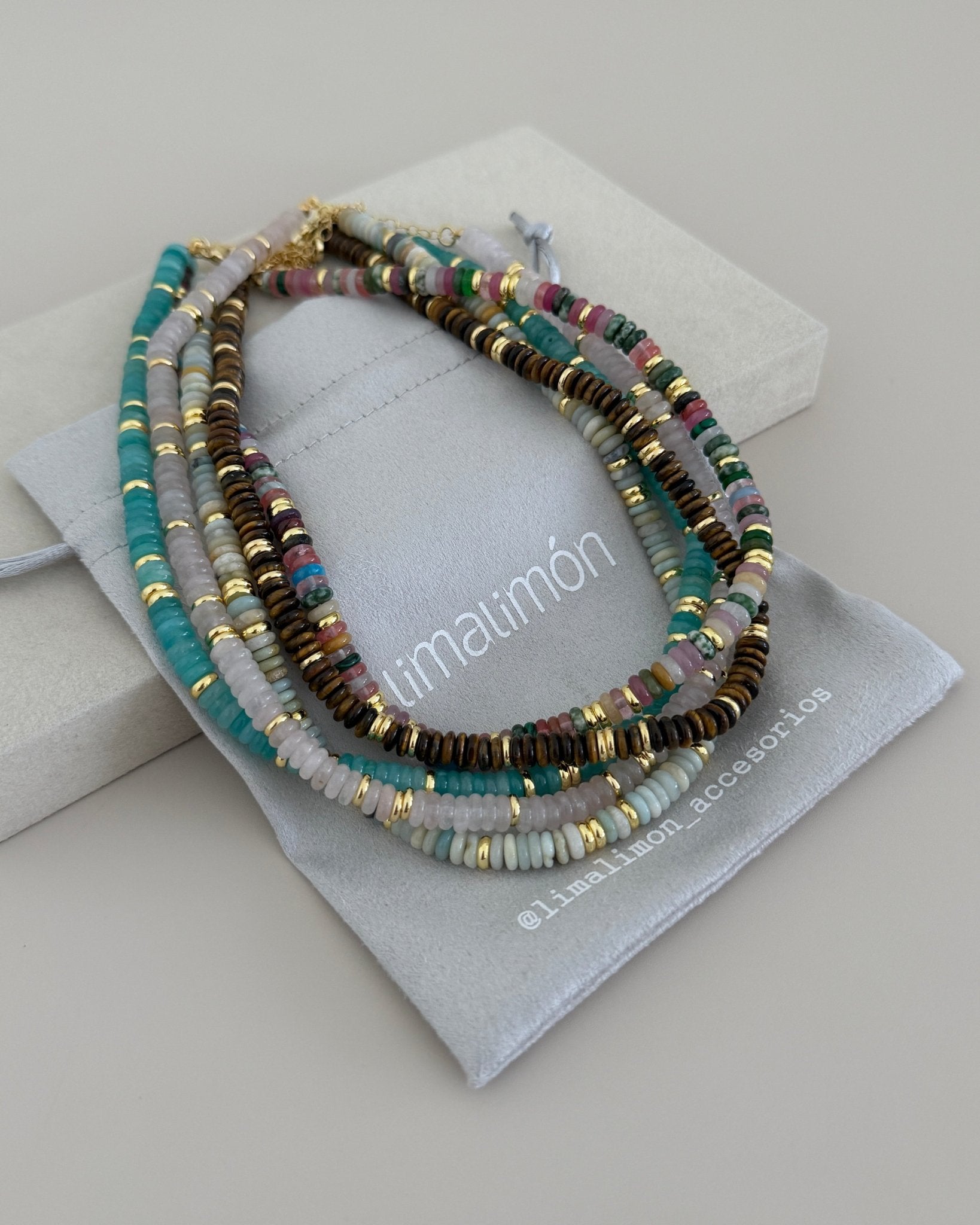 Boho Luxe Multicolor Beaded Necklace - Necklace | LimaLimón Store - 9