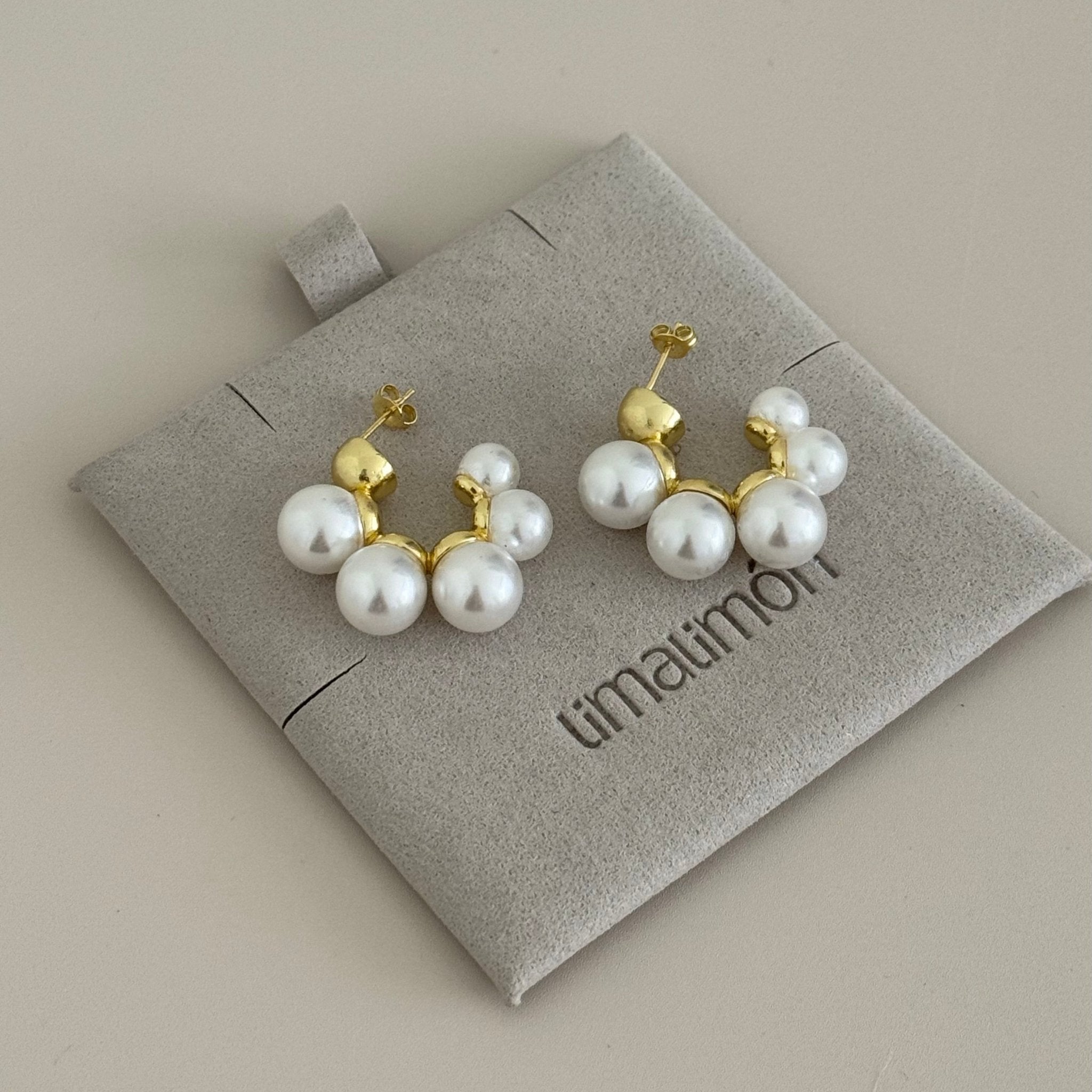 Celeste Cluster Pearl Earrings - Earring | LimaLimón Store - 2