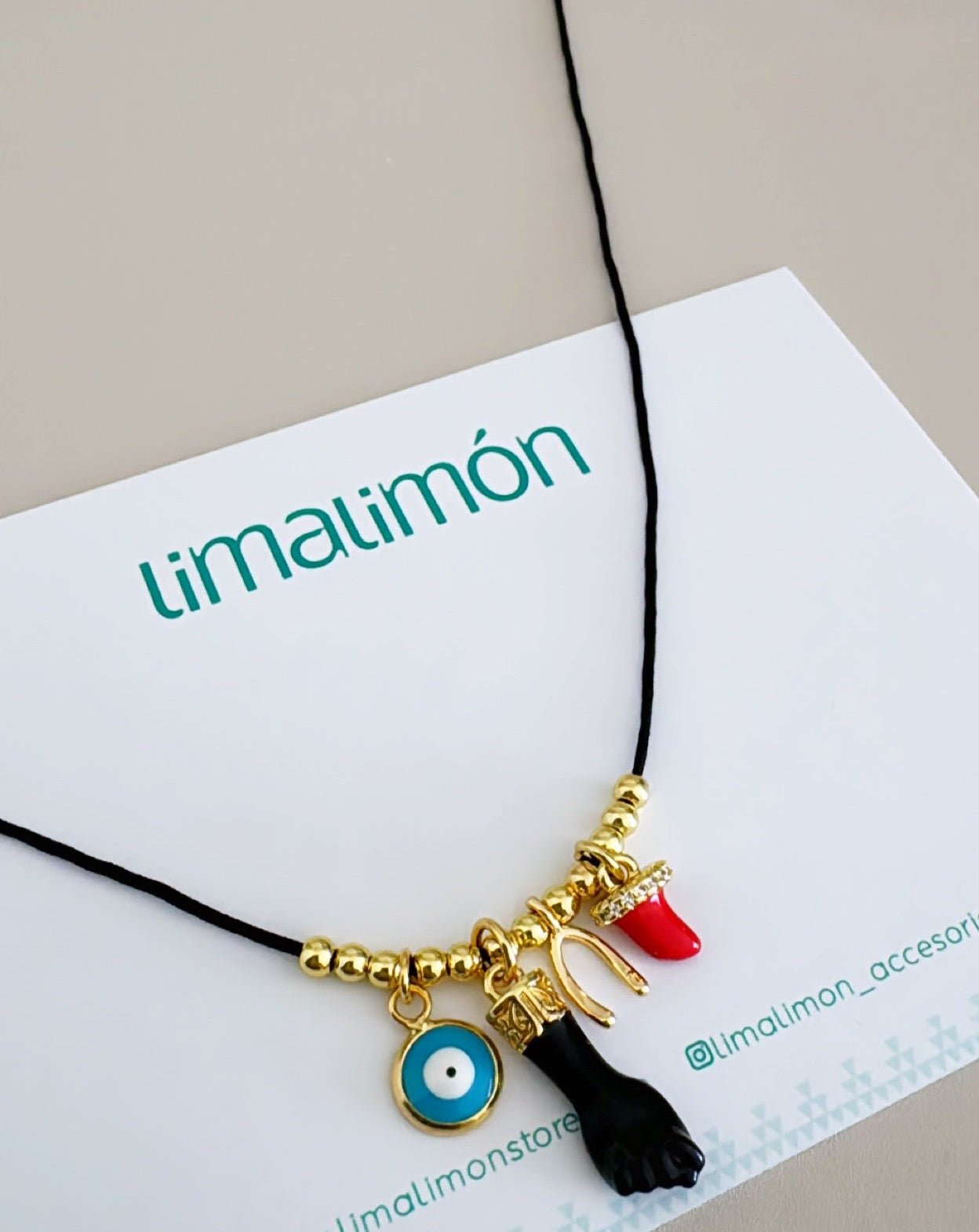 Charms Cord Necklace - LimaLimón Store