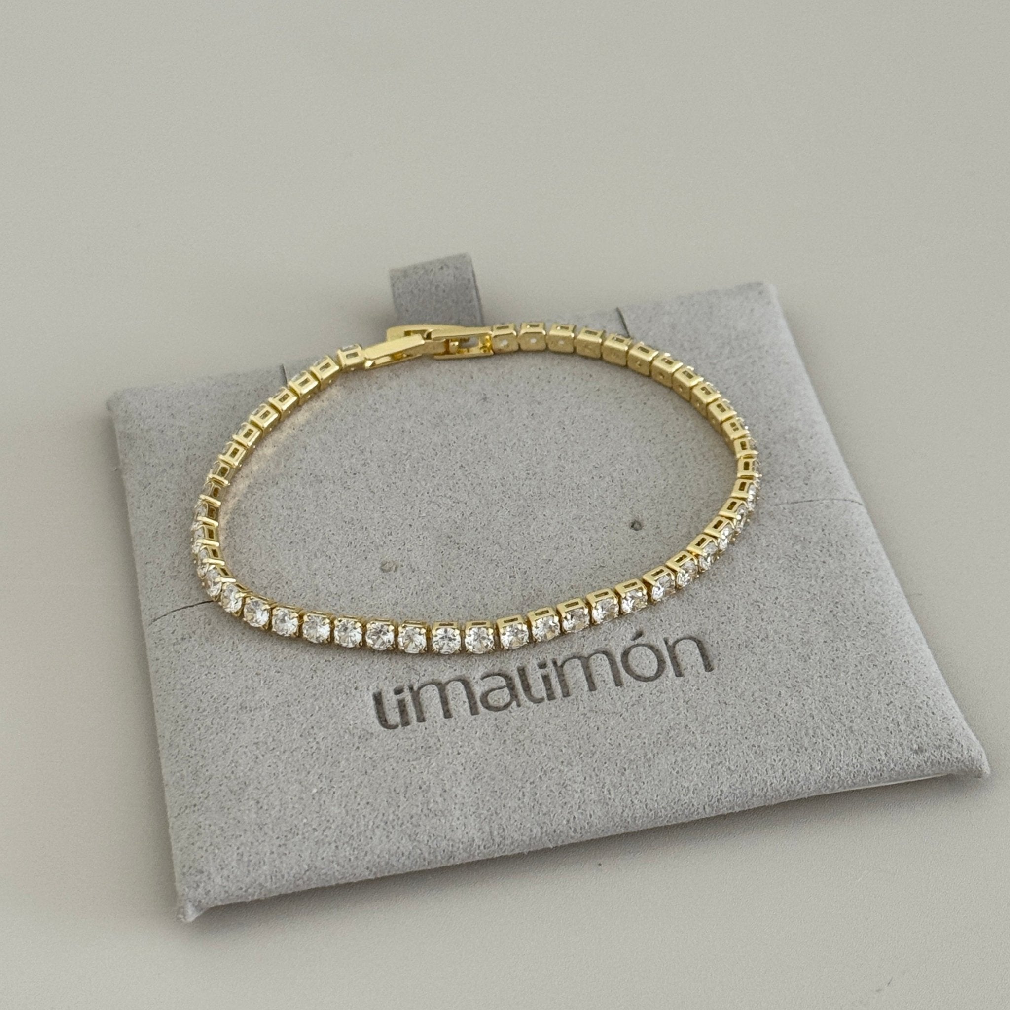 Classic Gold Tennis Bracelet - Bracelet | LimaLimón Store - 3