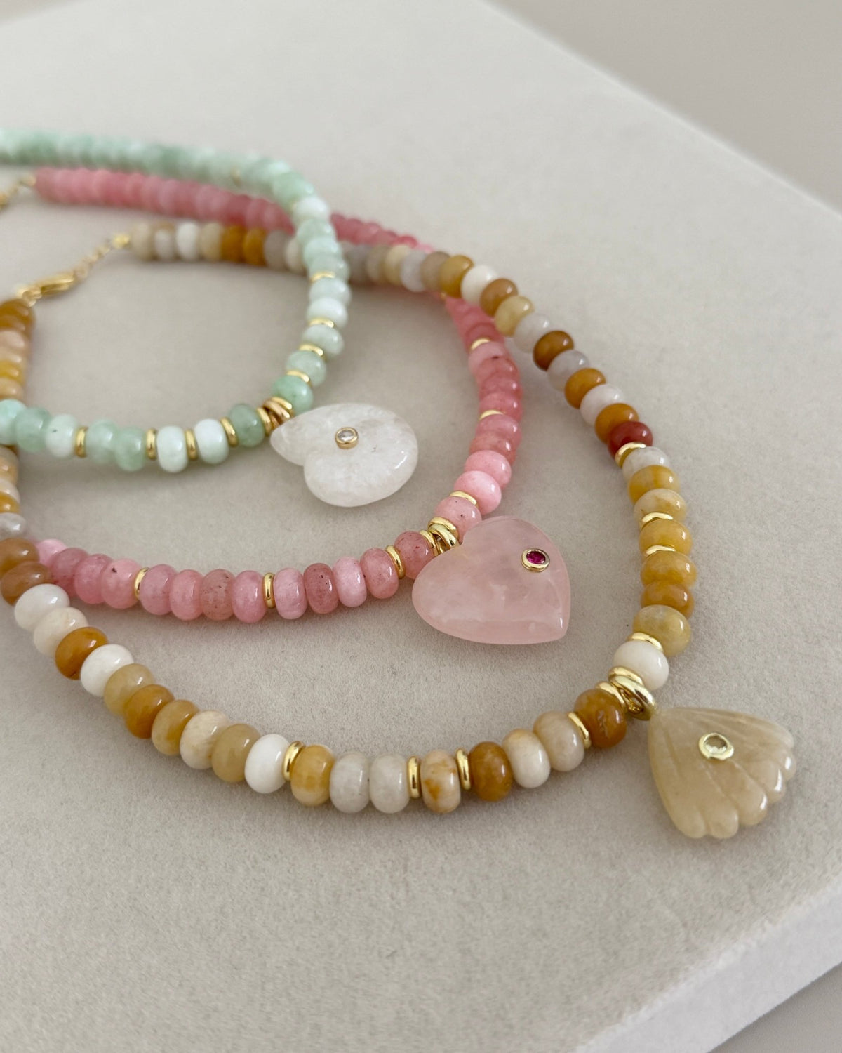 Coastal Stone Charm Necklace - Necklaces | LimaLimón Store - 7