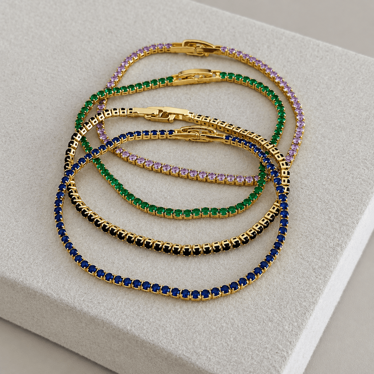 Color Crystal Tennis Bracelet - Bracelets | LimaLimón Store - 1