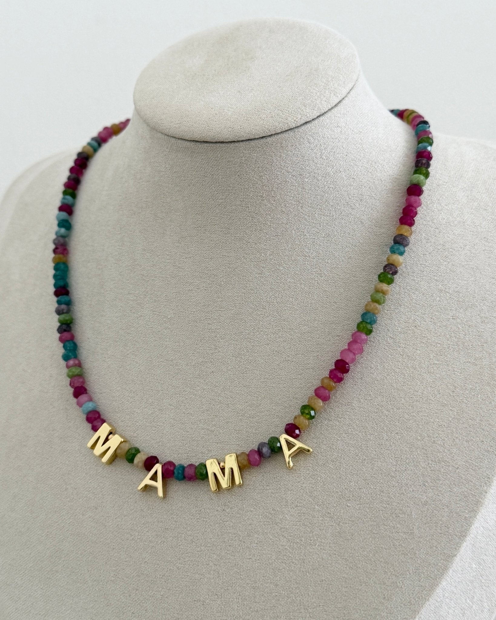 Colorful Mama Beaded Necklace - Necklaces | LimaLimón Store - 4