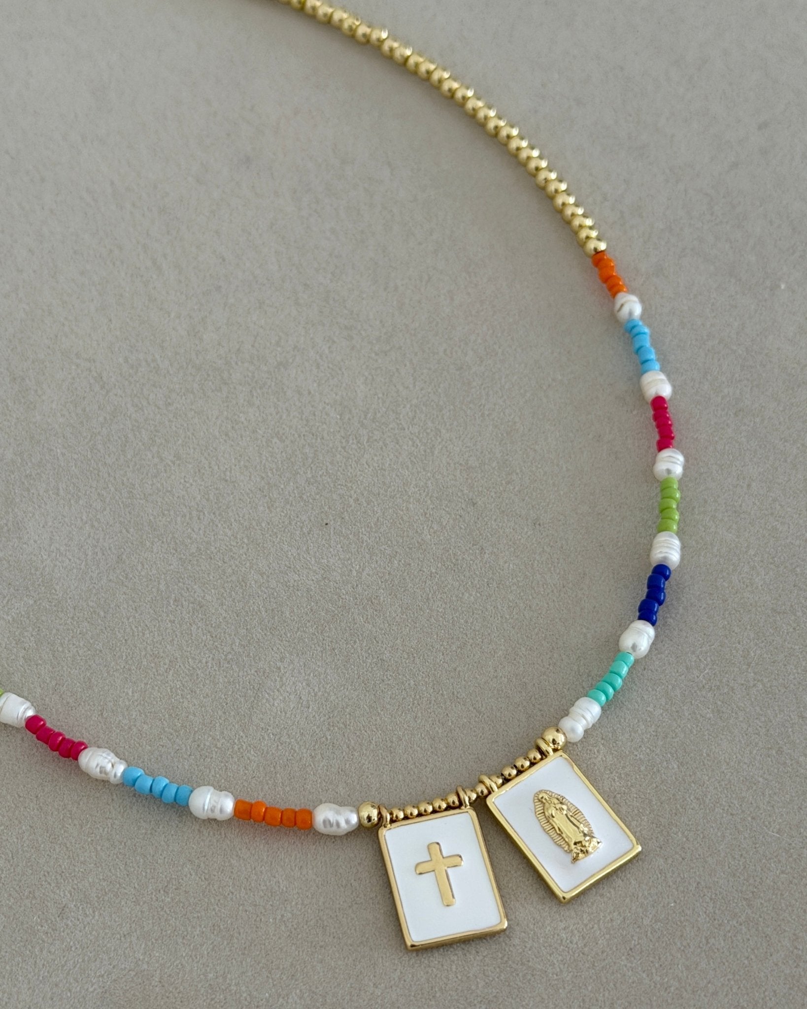 Colorful Sacred Charms Beaded Necklace - Necklace | LimaLimón Store - 4