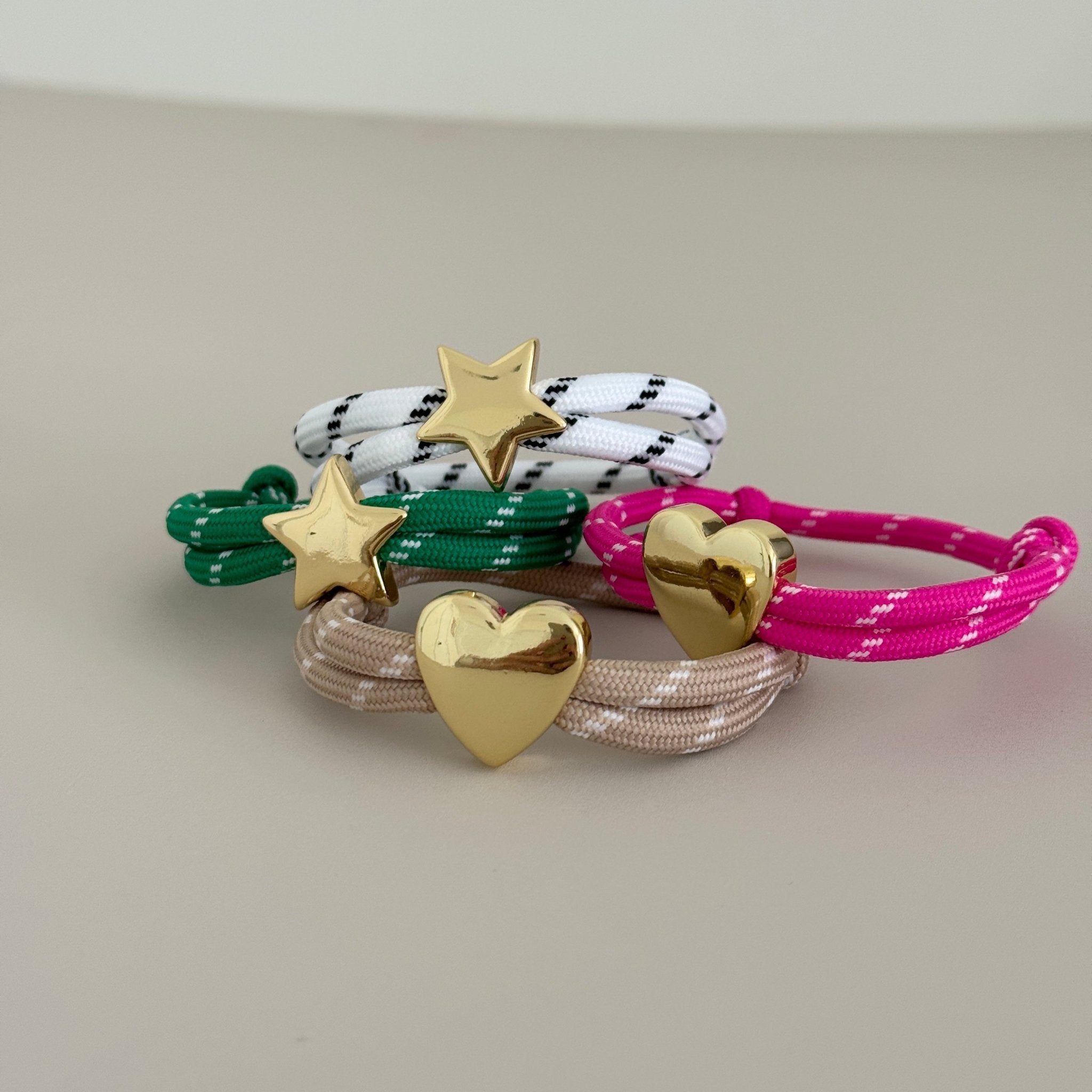 Cord Bracelet with Gold - Plated Heart or Star Charm - Bracelet | LimaLimón Store - 14