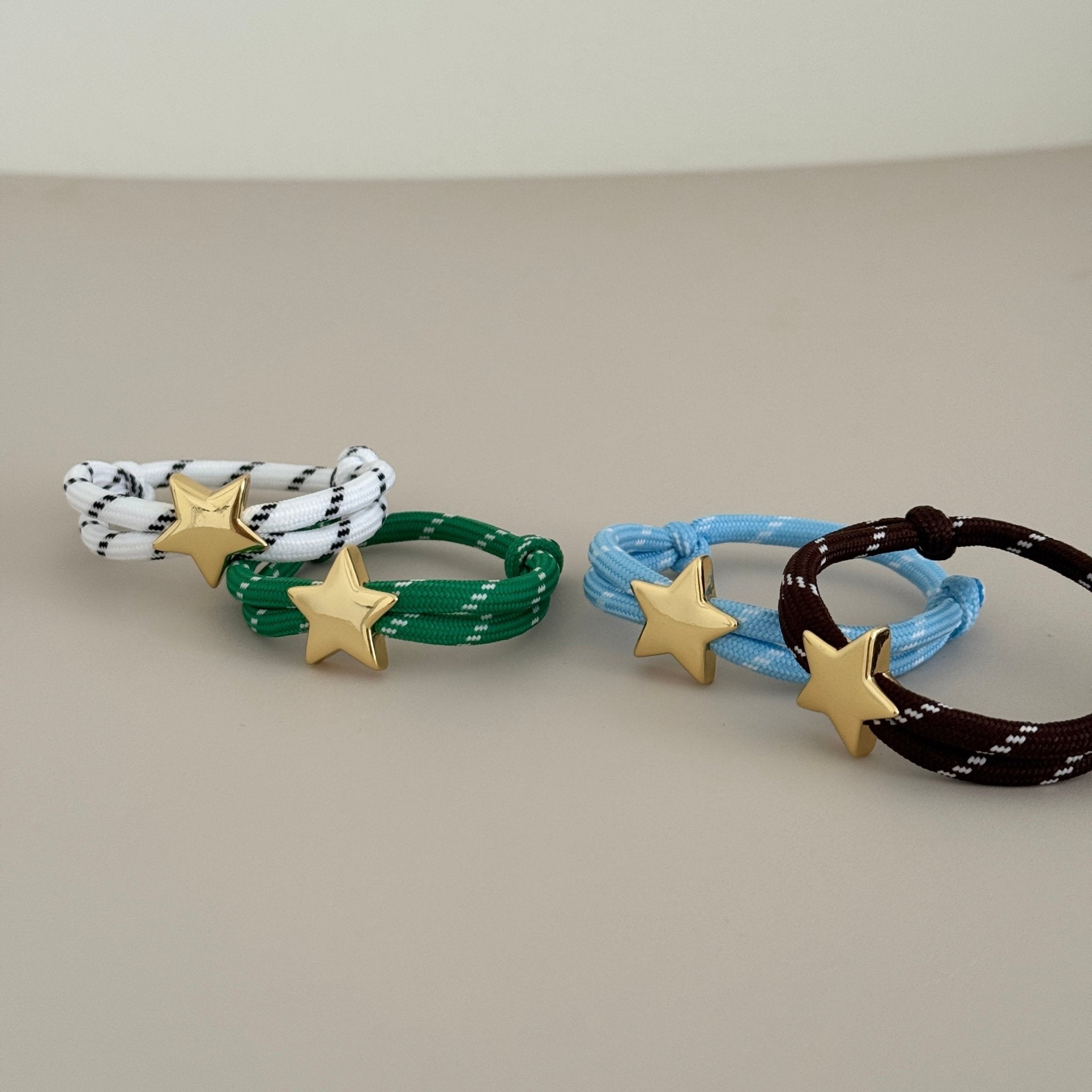 Cord Bracelet with Gold - Plated Heart or Star Charm - Bracelet | LimaLimón Store - 4