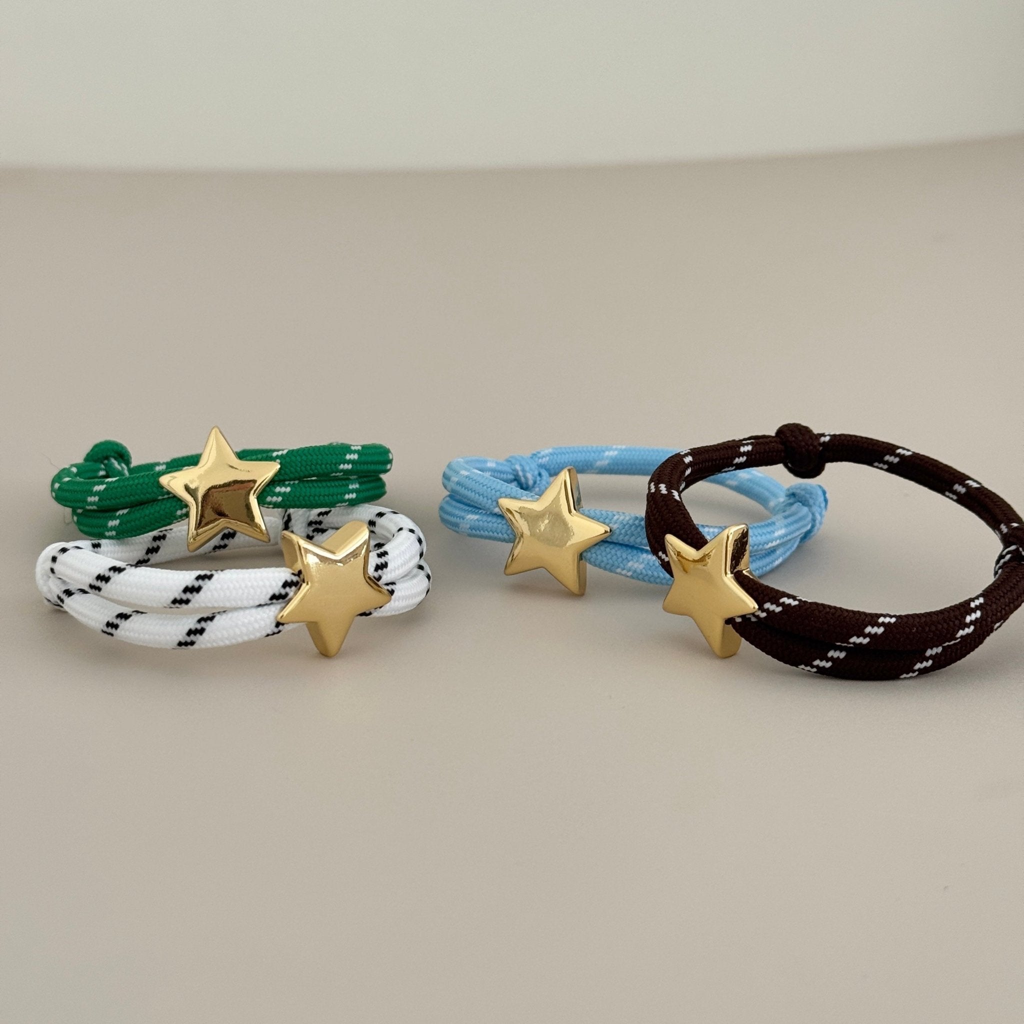 Cord Bracelet with Gold - Plated Heart or Star Charm - Bracelet | LimaLimón Store - 5