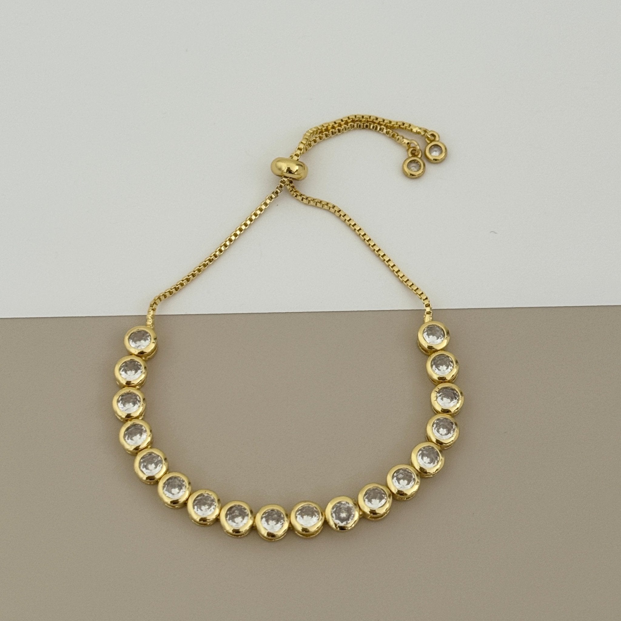 Crystal Bezel Adjustable Bracelet - Bracelets | LimaLimón Store - 5