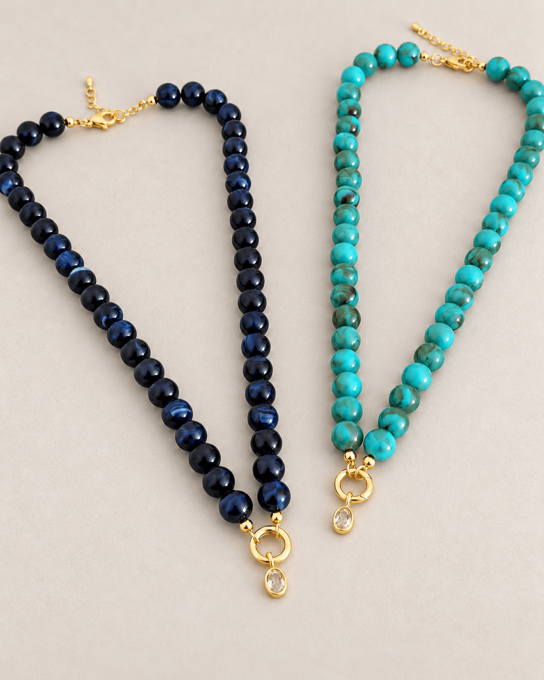 Crystal Drop Beaded Necklace - Necklace | LimaLimón Store - 1