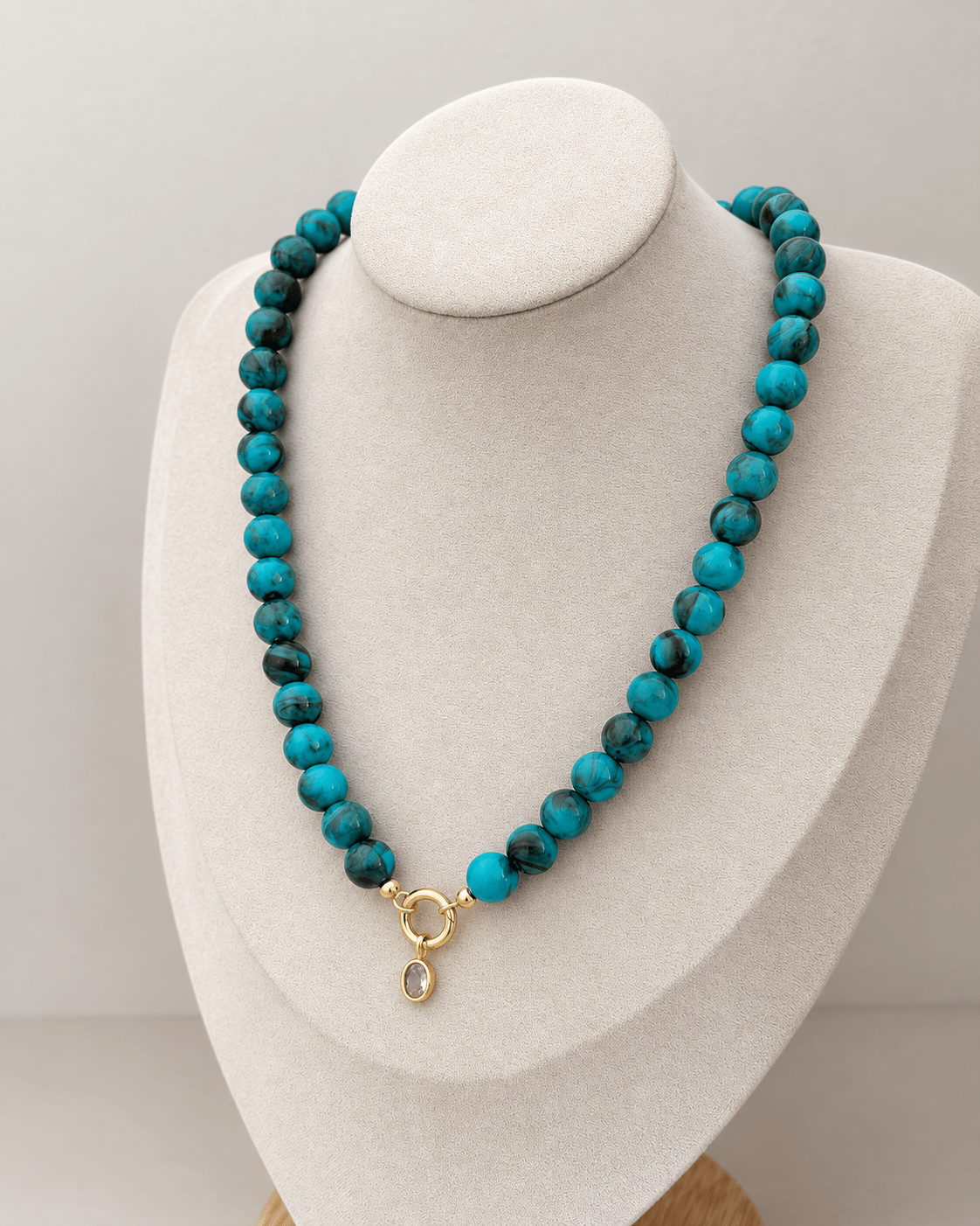 Crystal Drop Beaded Necklace - Necklace | LimaLimón Store - 4