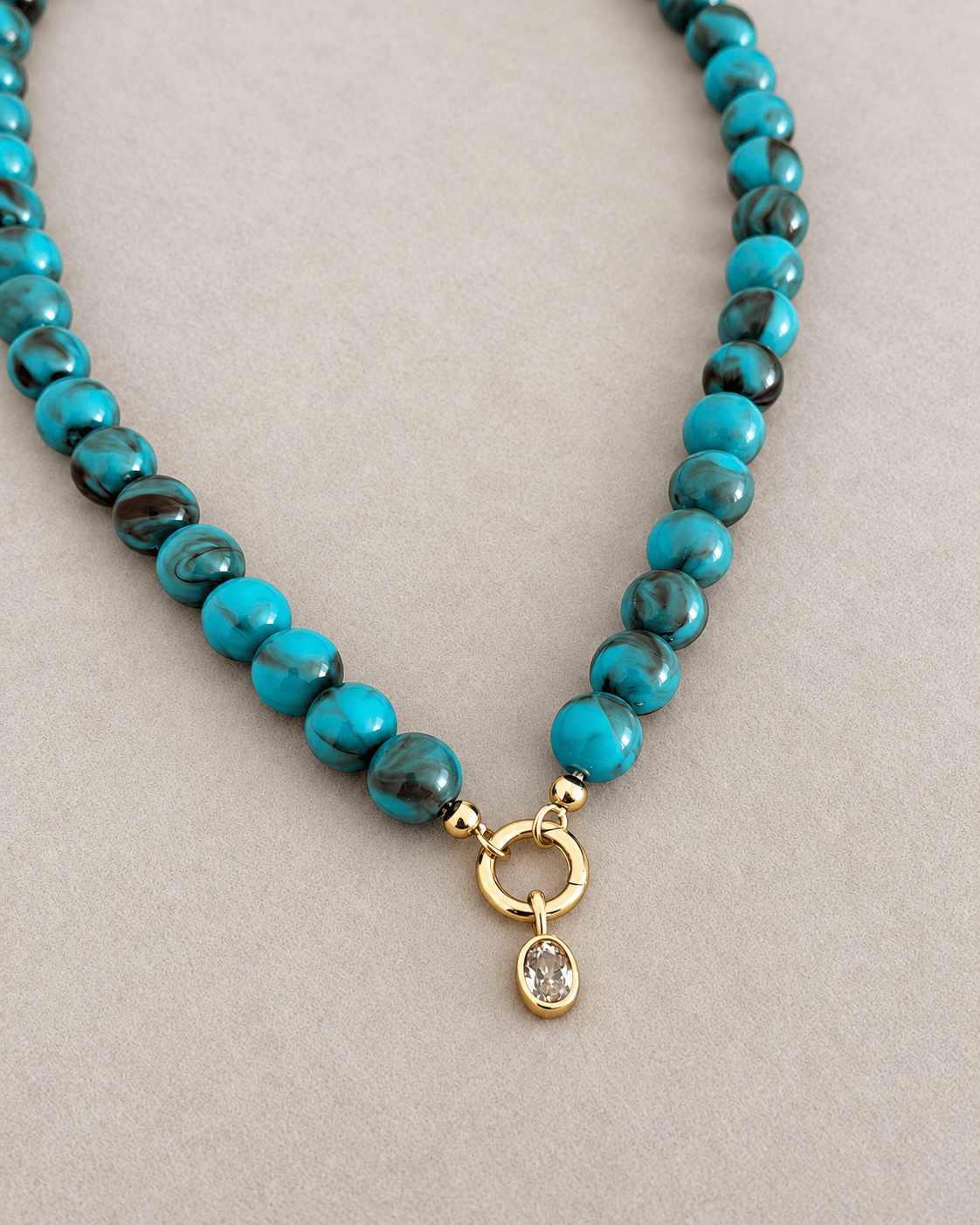 Crystal Drop Beaded Necklace - Necklace | LimaLimón Store - 3