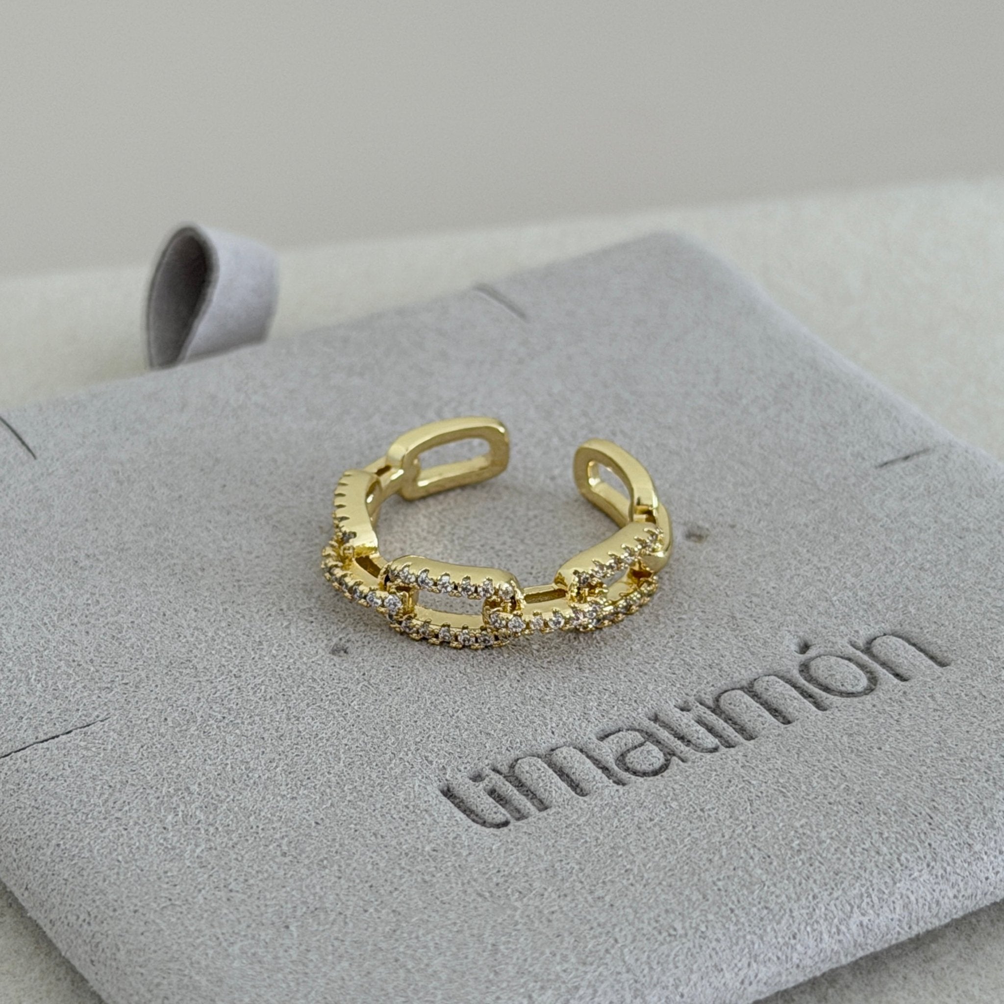 Crystal Link Open Ring - ring jewelry | LimaLimón Store - 2
