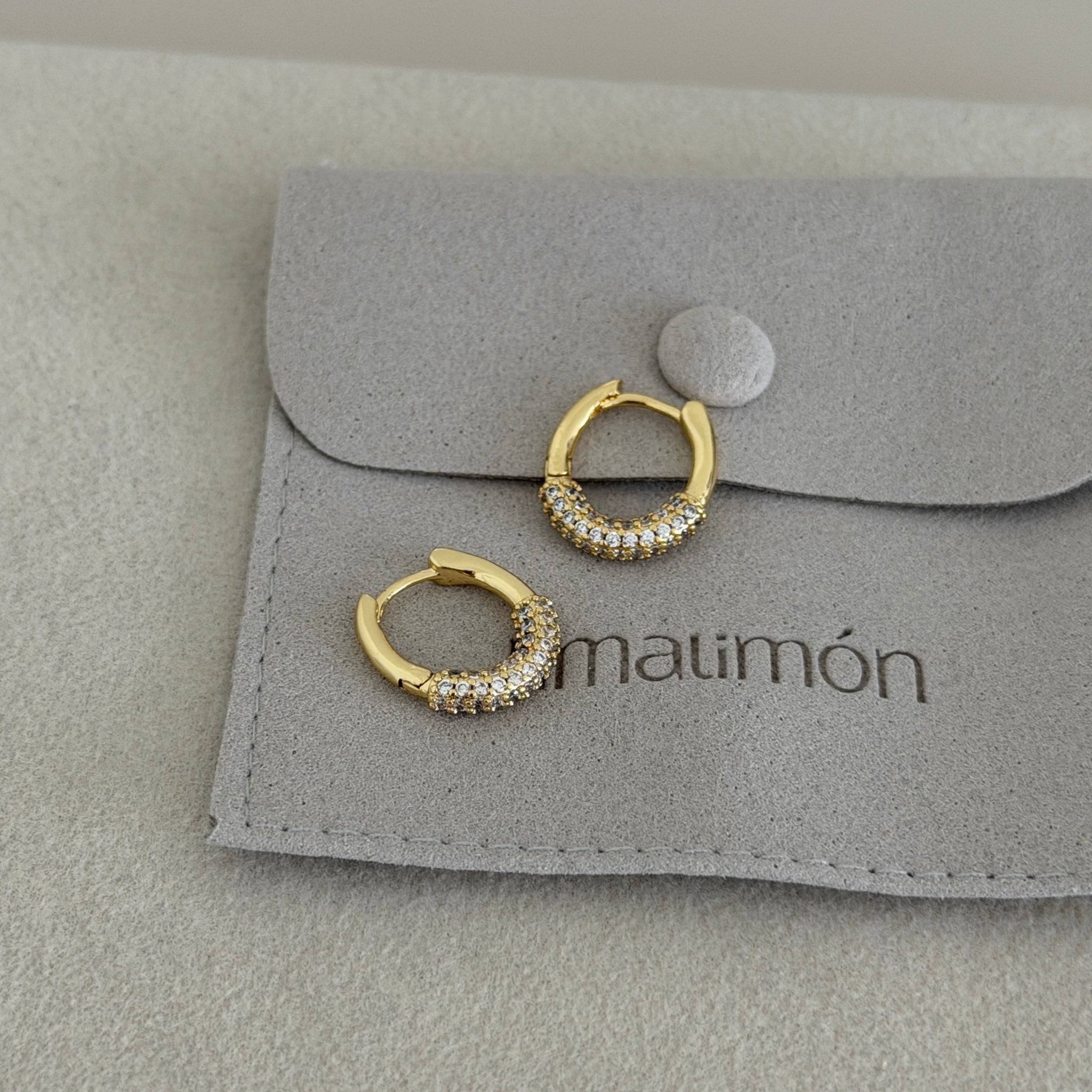 Crystal Mini Hoop Earrings - Earring | LimaLimón Store - 2
